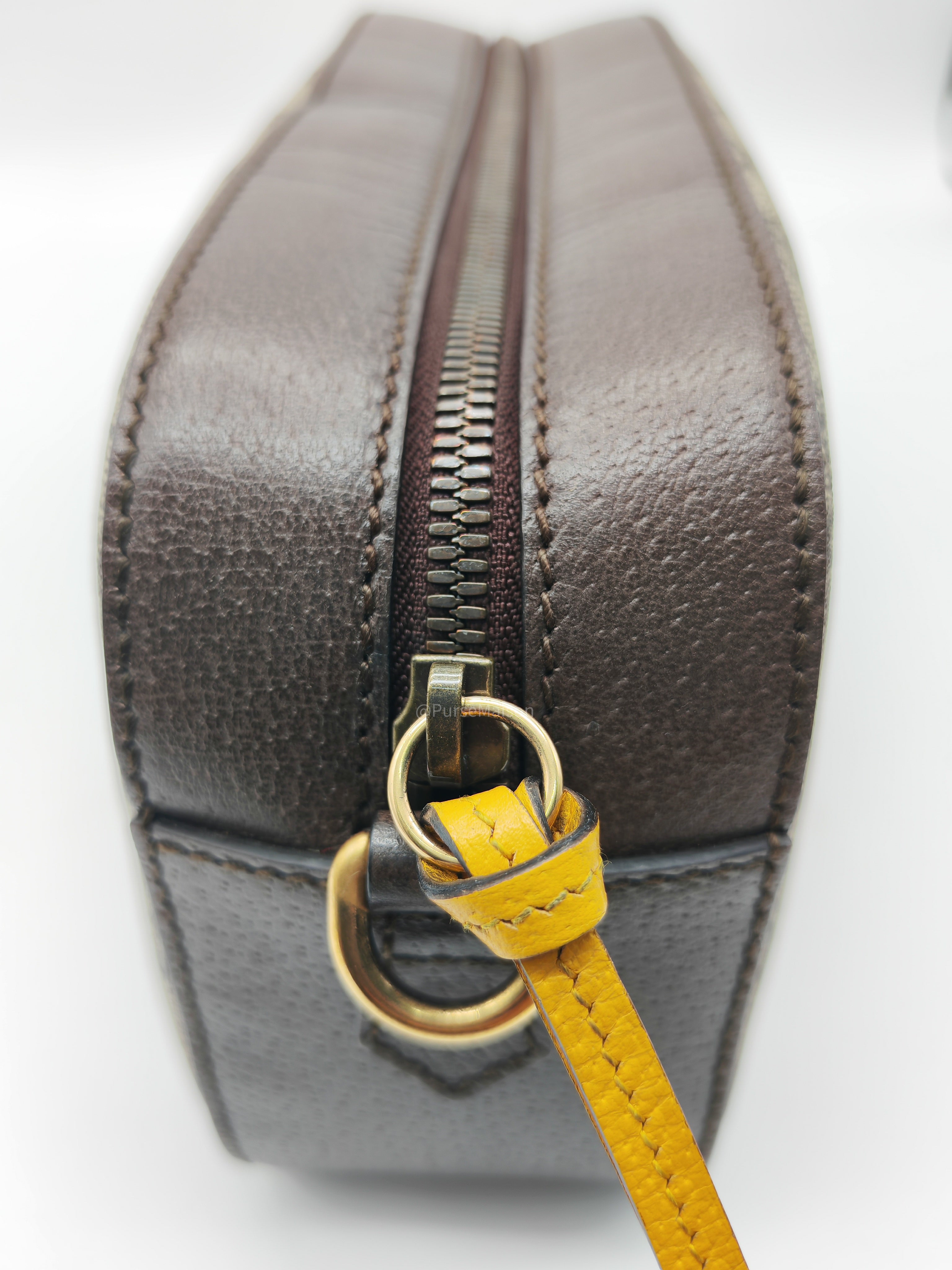 Gucci New Vintage Camera Bag in Brown Coated Monogram Pattern GG Supreme Canvas