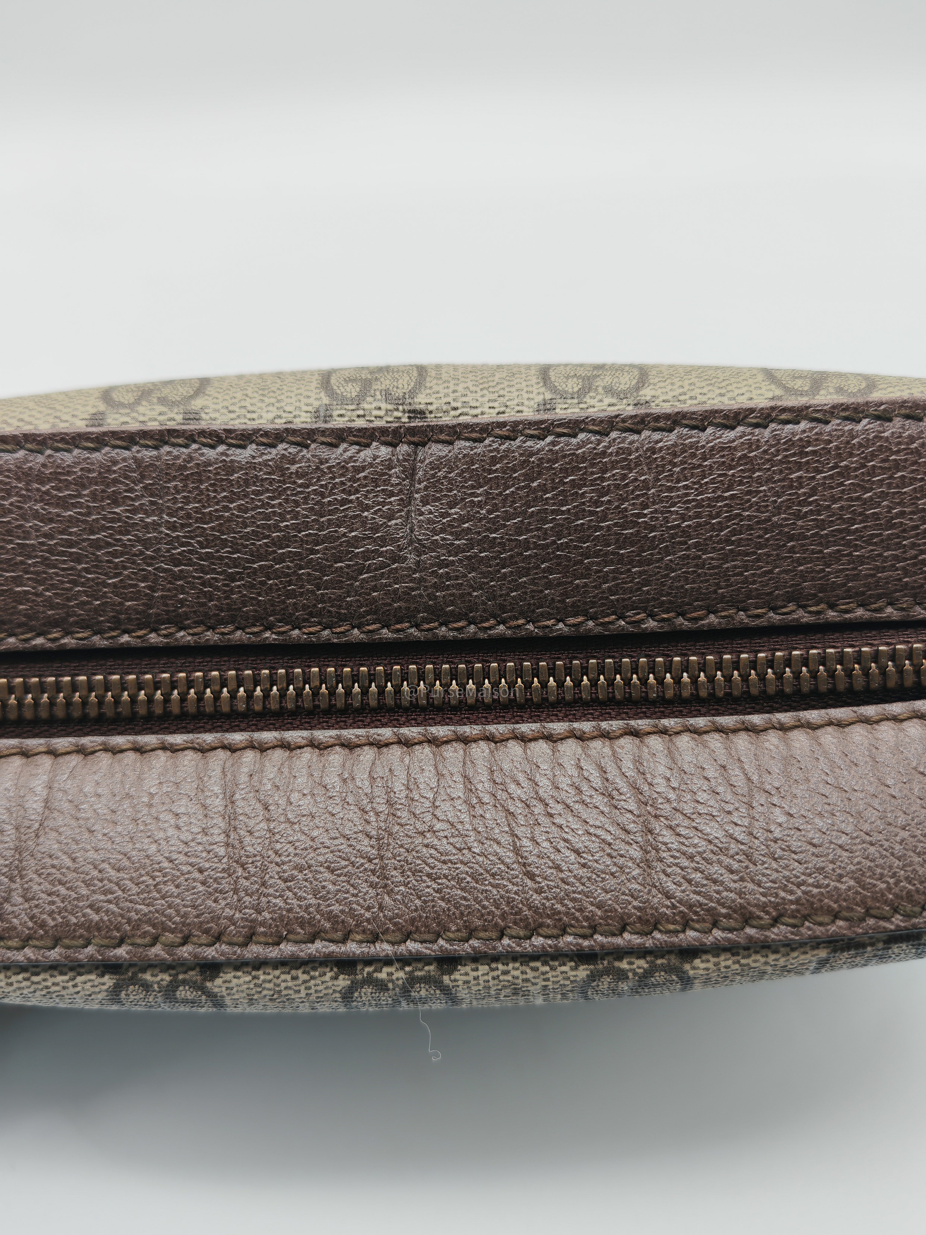 Gucci New Vintage Camera Bag in Brown Coated Monogram Pattern GG Supreme Canvas