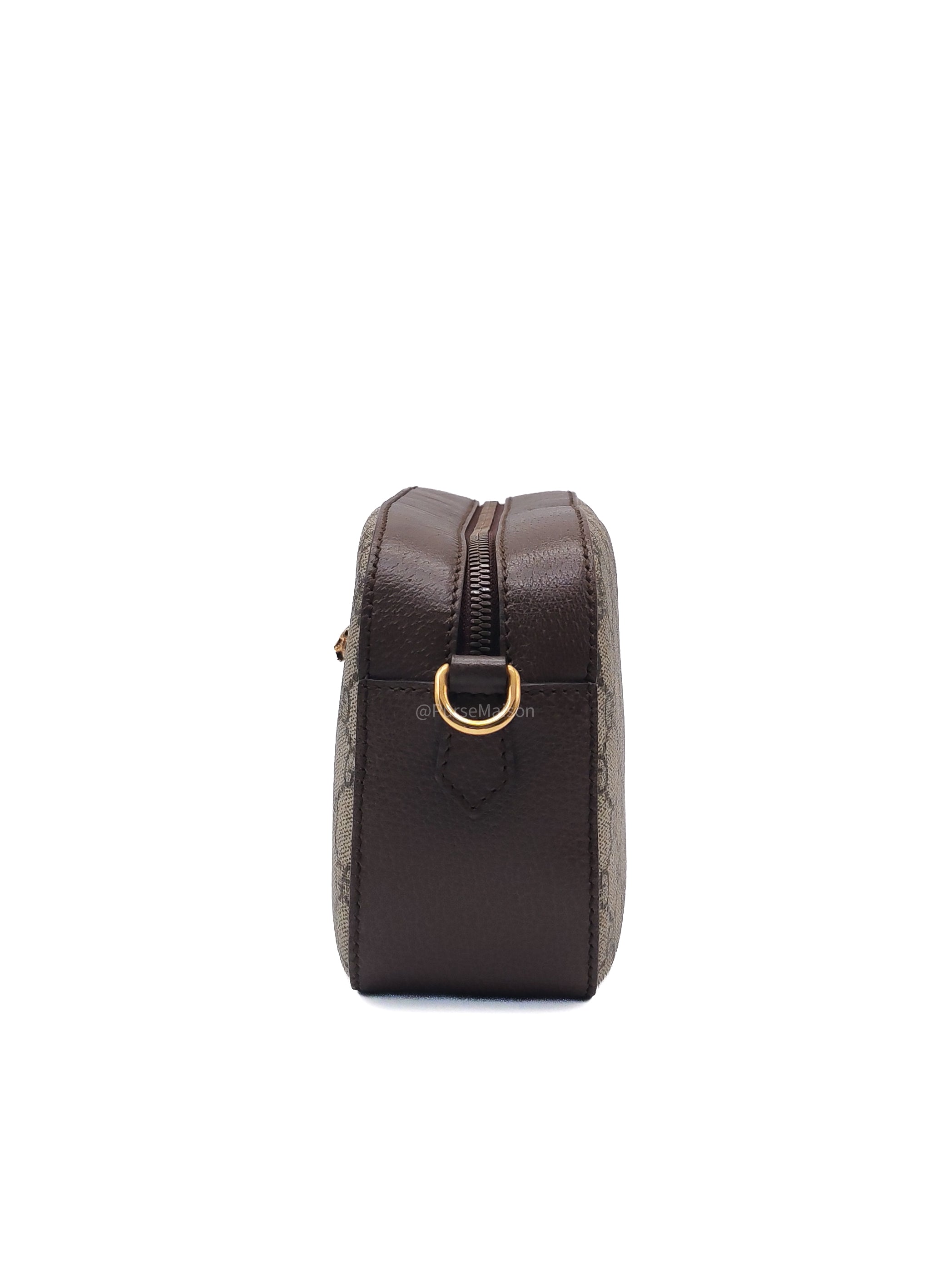 Gucci New Vintage Camera Bag in Brown Coated Monogram Pattern GG Supreme Canvas