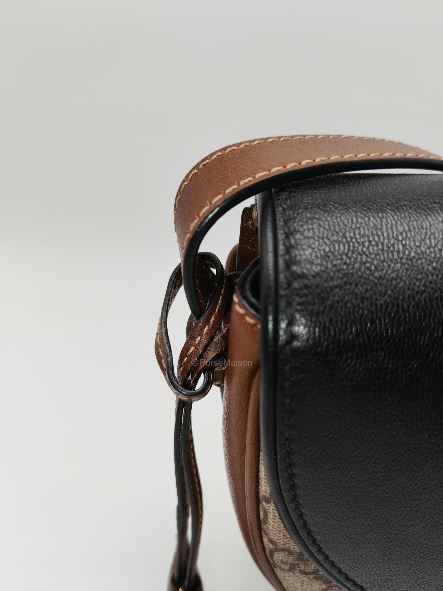 Gucci Padlock Saddle Bag in GG Supreme Monogram Canvas and Gold Hardware