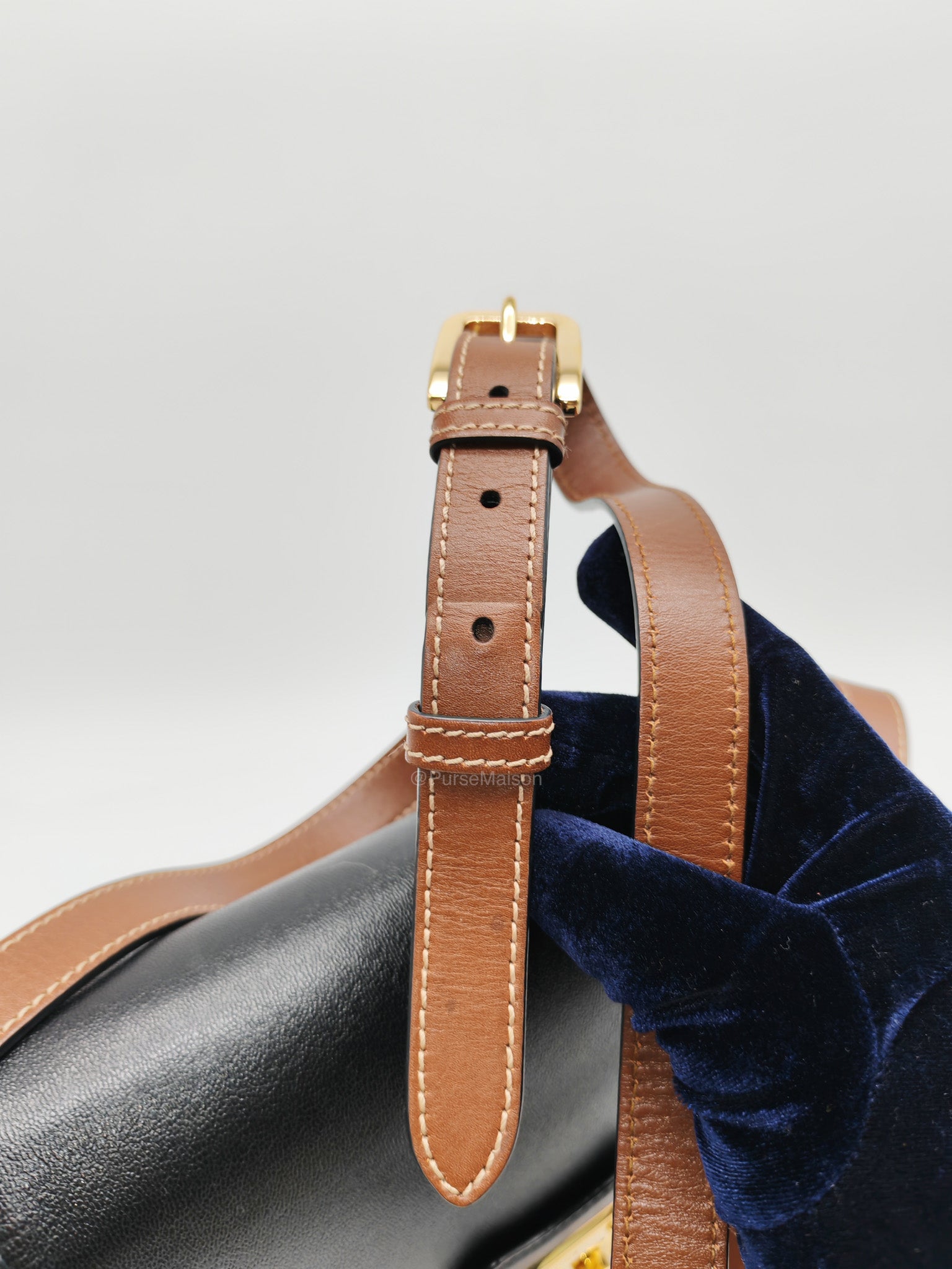 Gucci Padlock Saddle Bag in GG Supreme Monogram Canvas and Gold Hardware