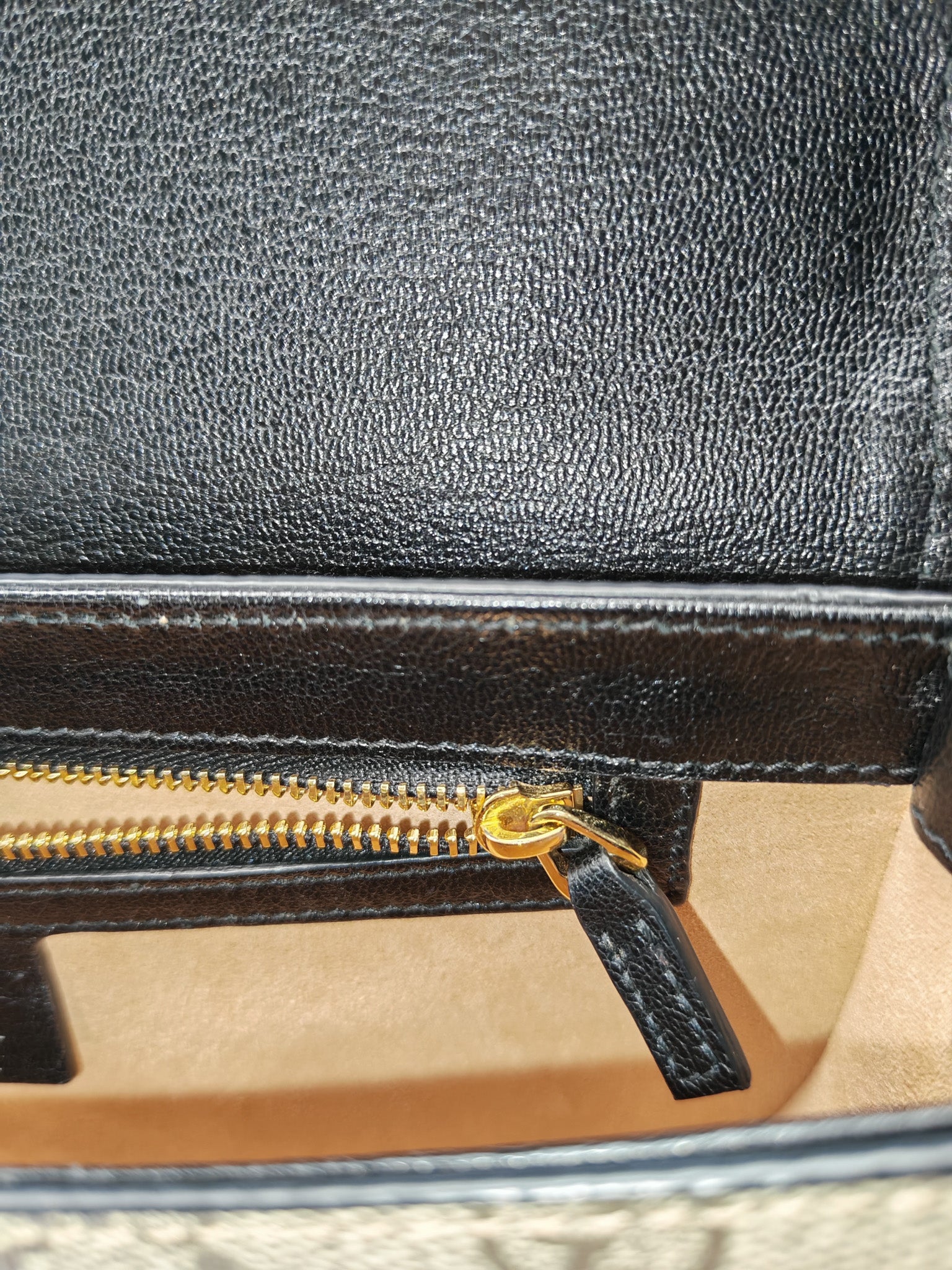 Gucci Padlock Saddle Bag in GG Supreme Monogram Canvas and Gold Hardware