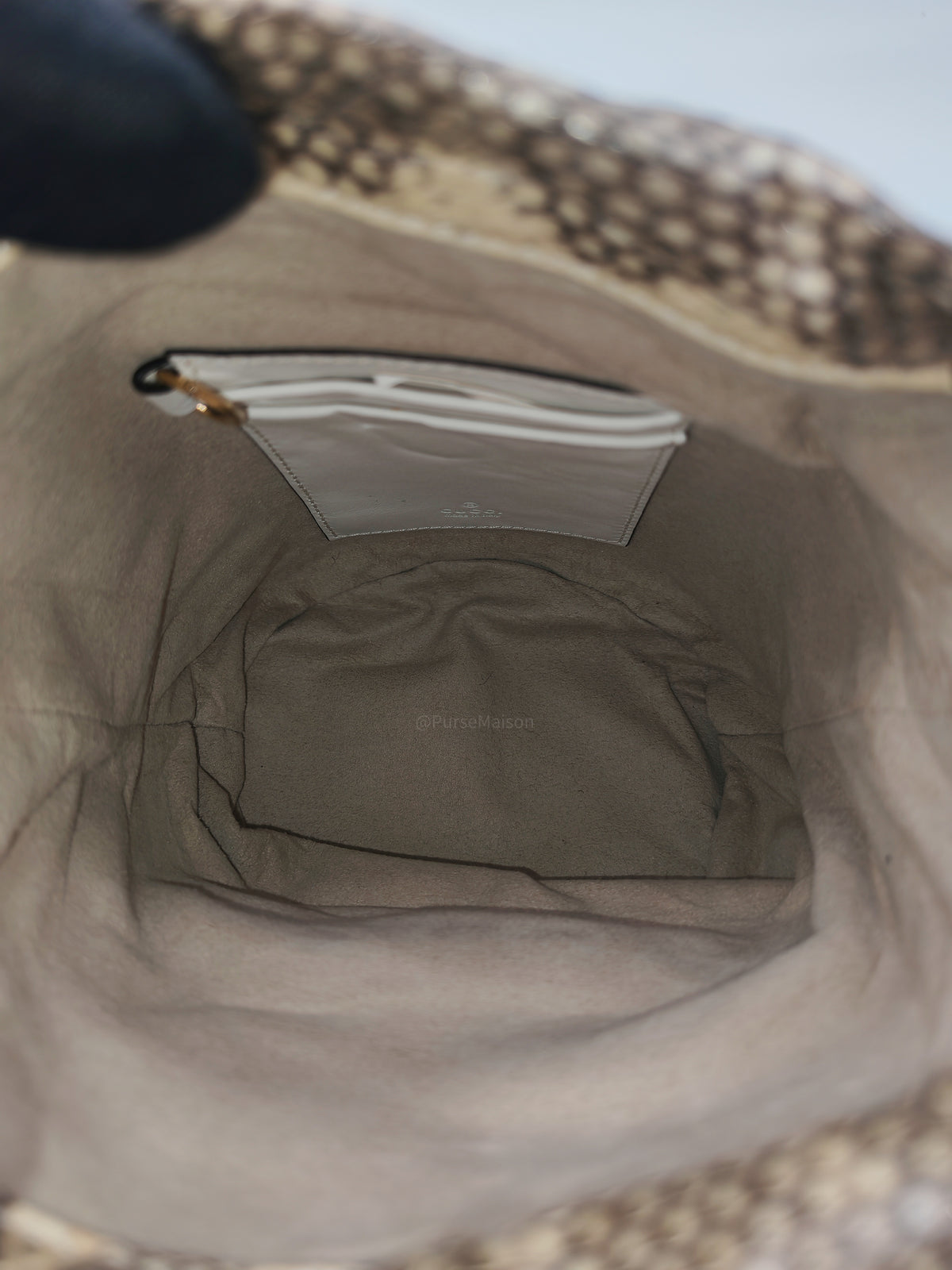 Gucci Zumi Snakeskin Mini Bucket Bag in Snakeskin Leather and Mixed Hardware