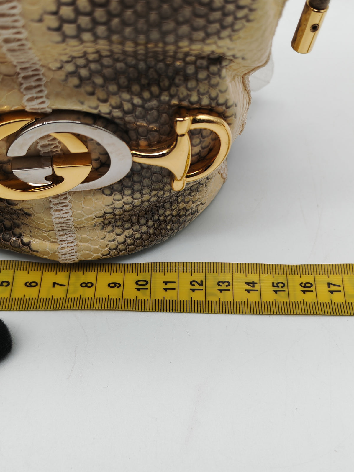 Gucci Zumi Snakeskin Mini Bucket Bag in Snakeskin Leather and Mixed Hardware