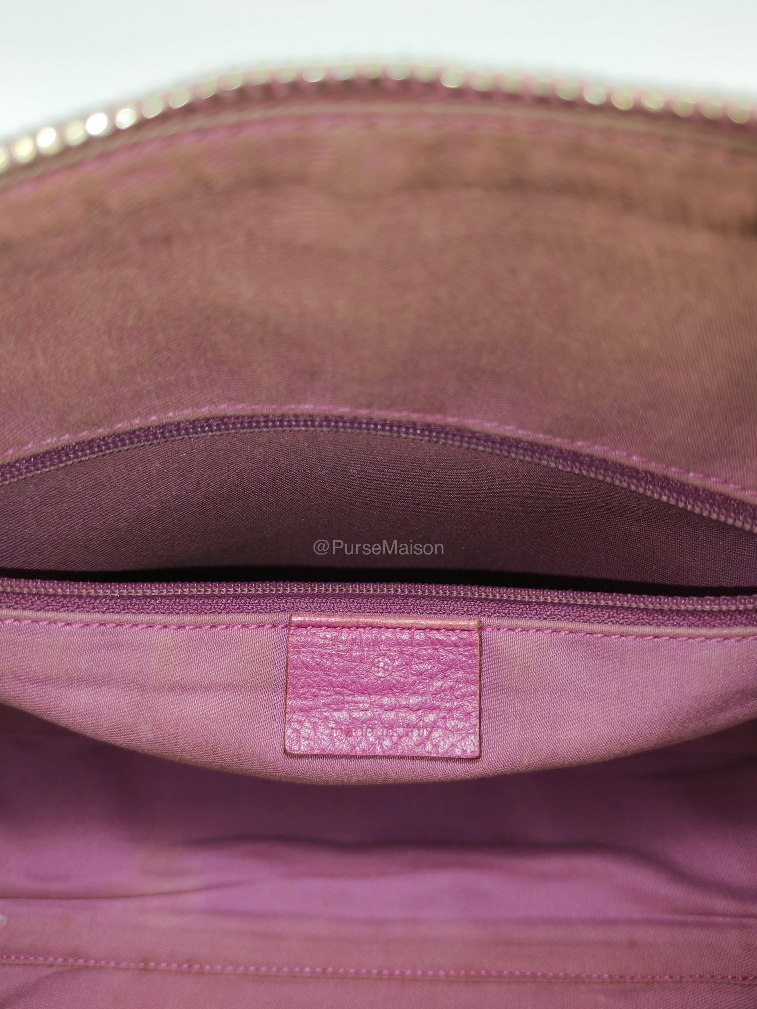 Gucci Abbey Boston Handbag in Pink GG Monogram Canvas and Light Gold Hardware