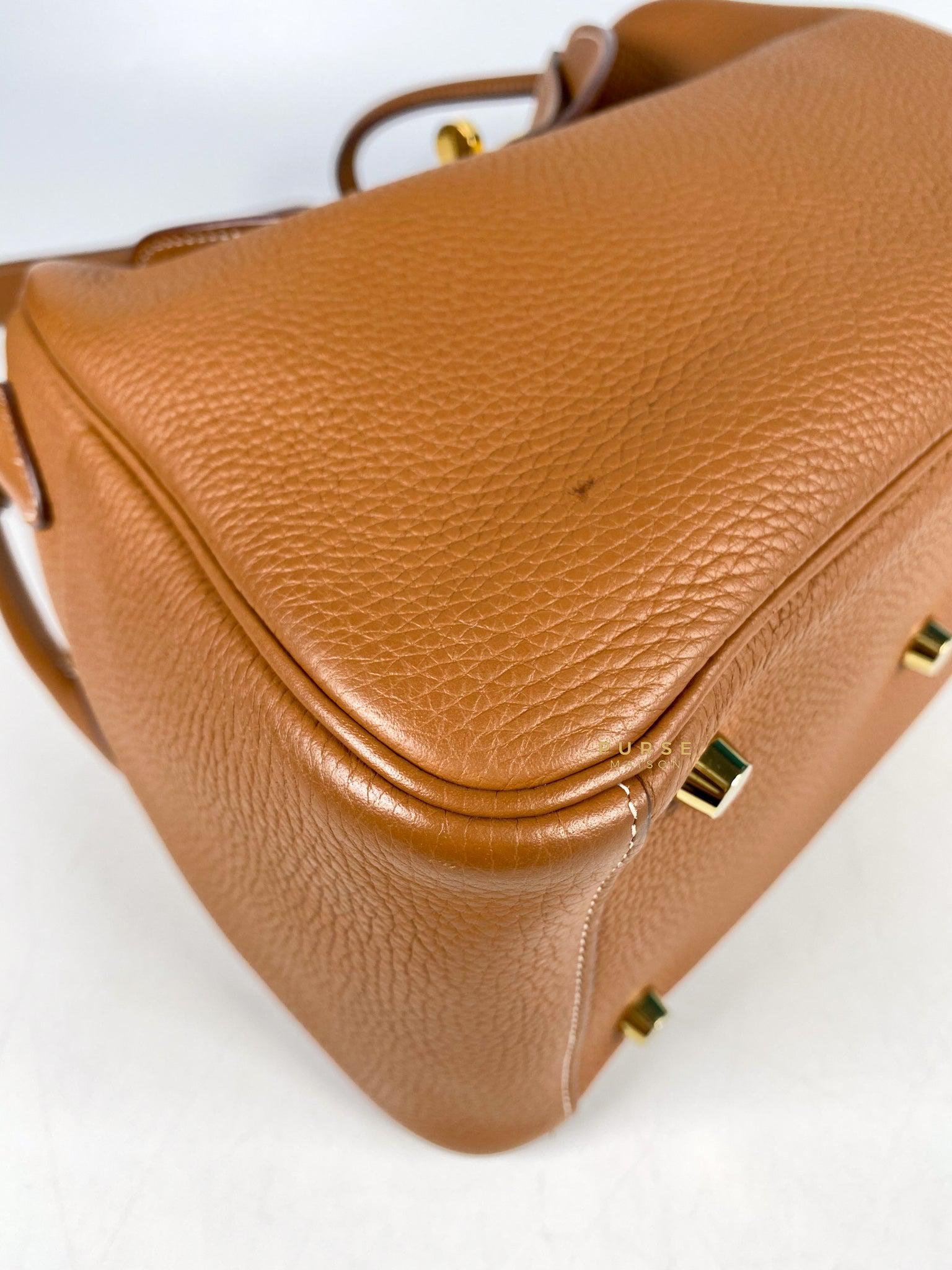 Hermes Lindy 26 Gold Taurillion Clemence and Gold Hardware Stamp Z