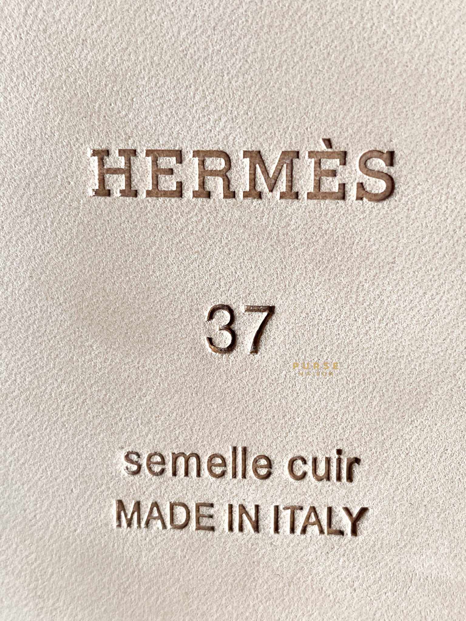 Hermes Oran Sandals Etoupe (Size 37 EUR, 24cm)