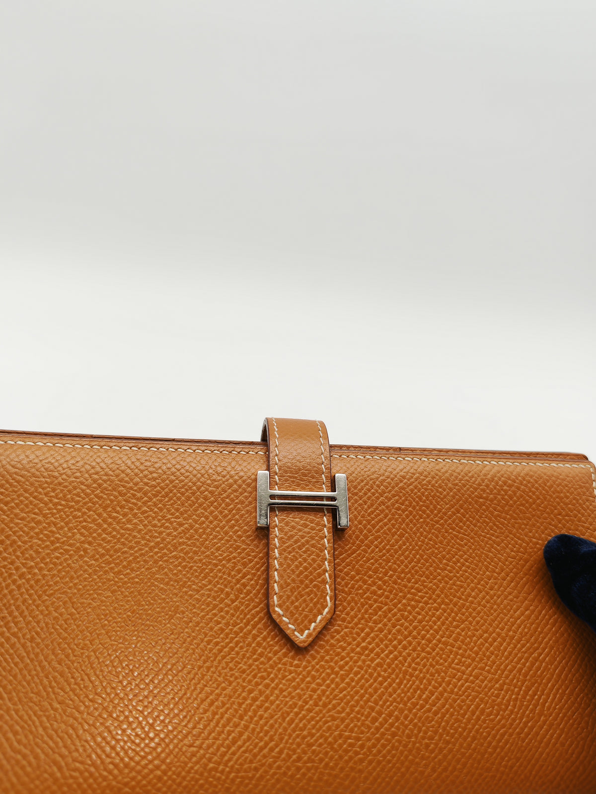 Hermes Bearn Long Wallet in Gold Epsom Leather Palladium Hardware Stamp M Square (2009)