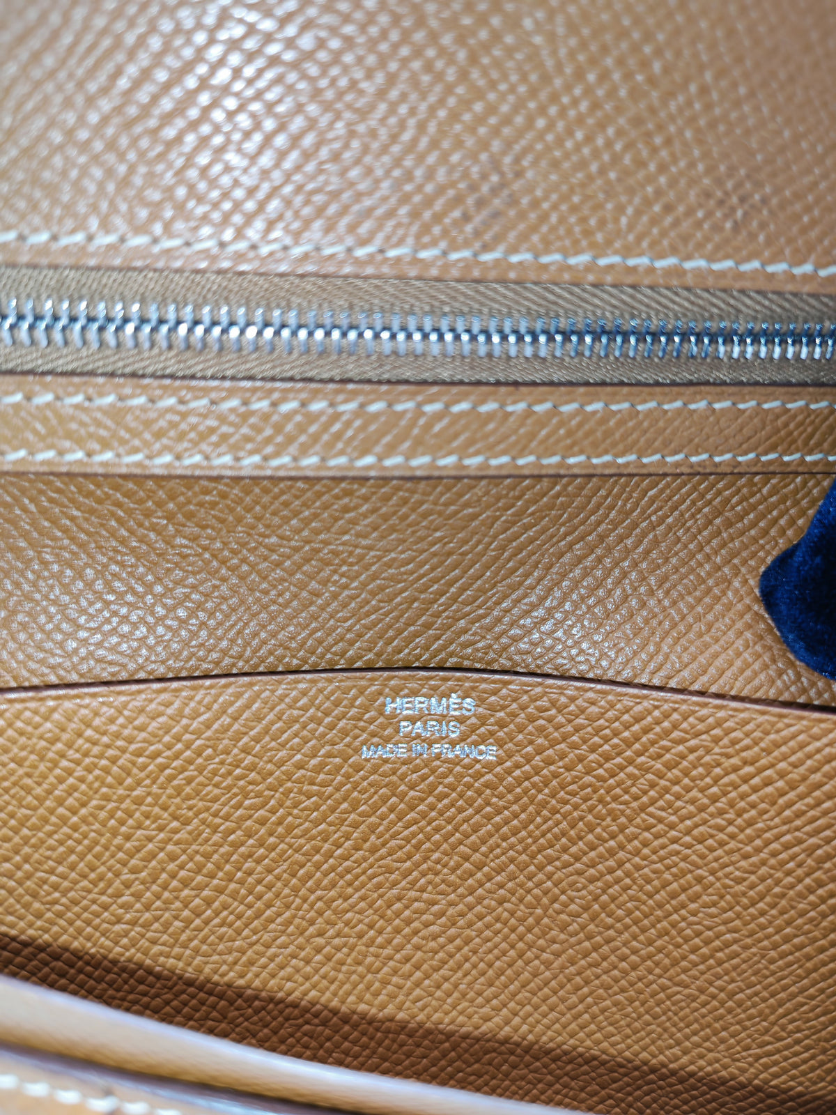 Hermes Bearn Long Wallet in Gold Epsom Leather Palladium Hardware Stamp M Square (2009)