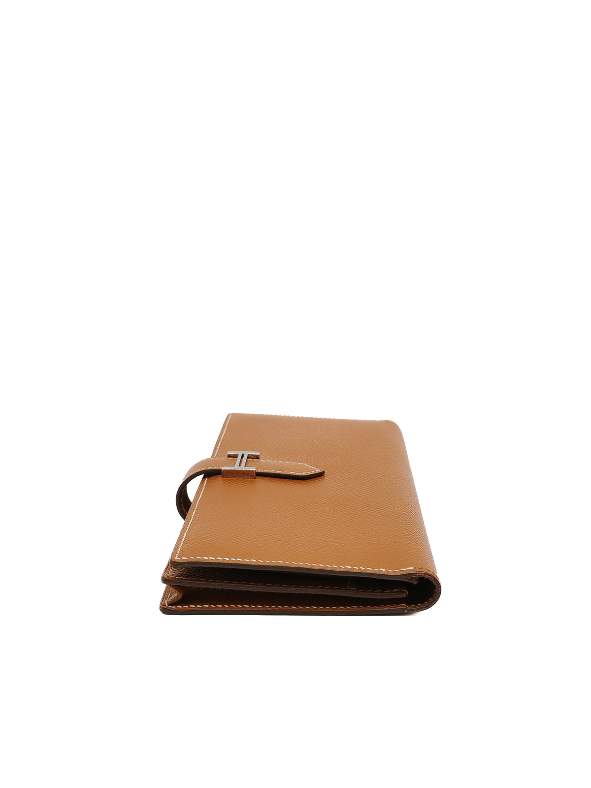 Hermes Bearn Long Wallet in Gold Epsom Leather Palladium Hardware Stamp M Square (2009)