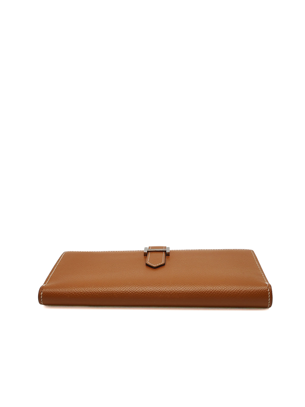 Hermes Bearn Long Wallet in Gold Epsom Leather Palladium Hardware Stamp M Square (2009)