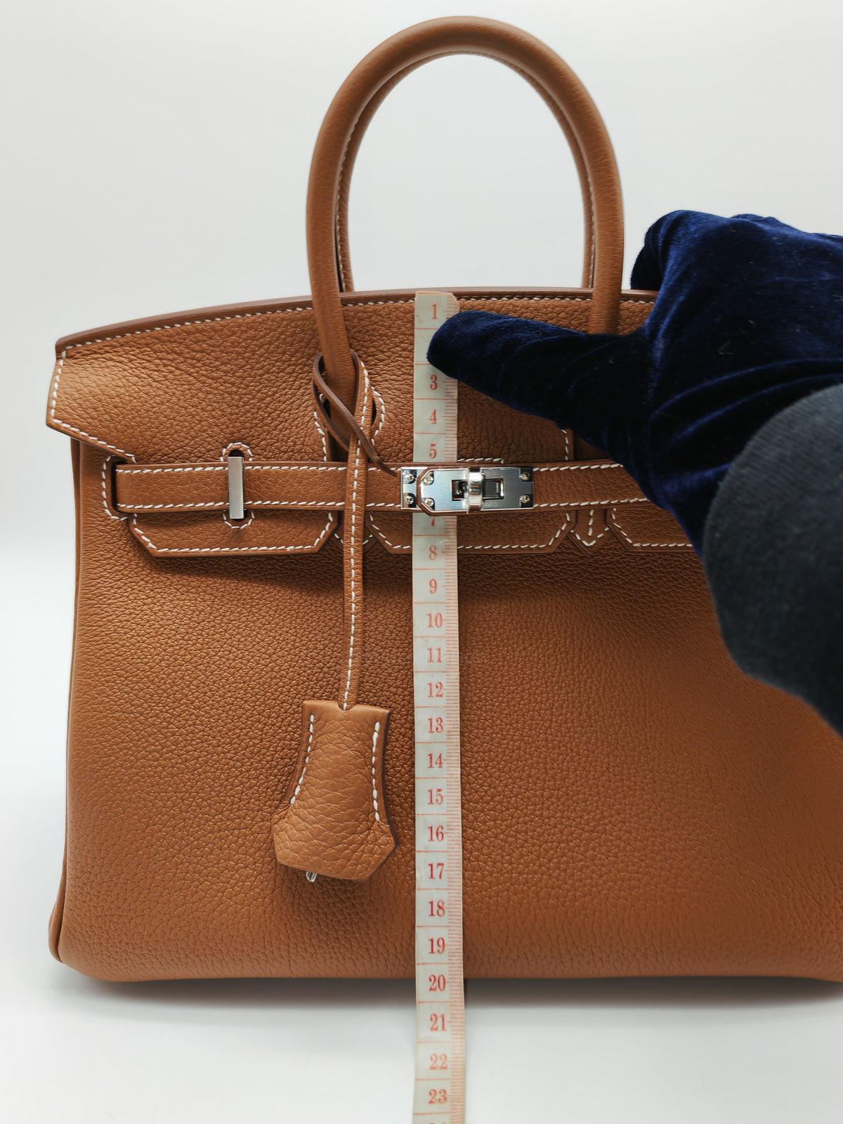 Hermes Birkin 25 in Gold Togo Leather Palladium Hardware Stamp G (2026)