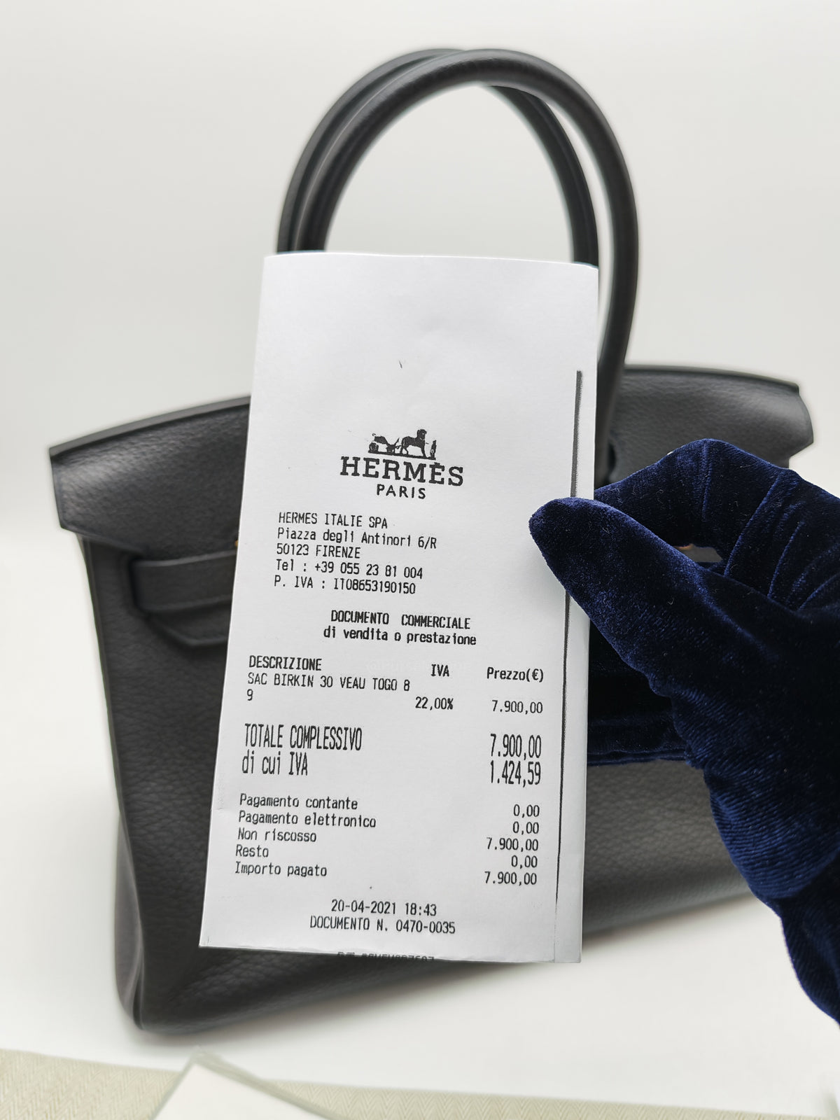 Hermes Birkin 30 Retourne in Black Togo Leather Gold Hardware Stamp Z (2021)