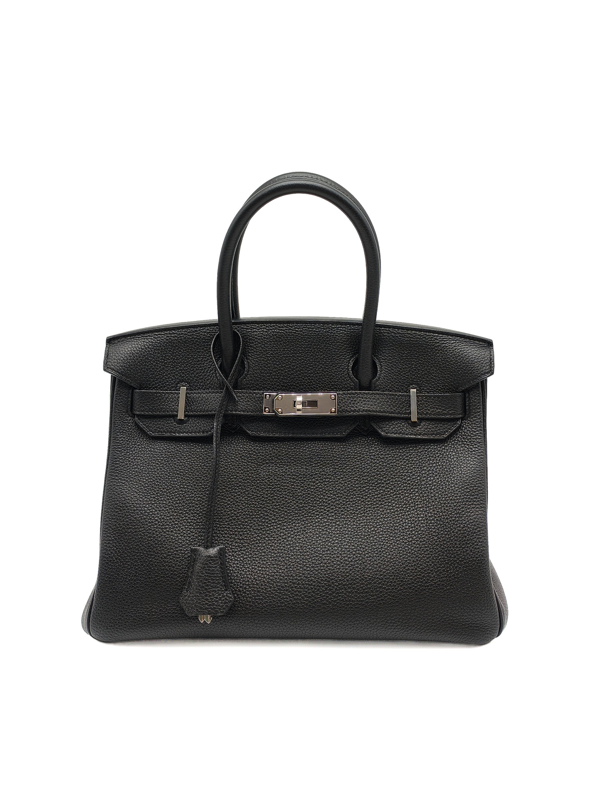 Hermes Birkin 30 Retourne in Black Togo Leather Palladium Hardware Stamp A (2017)