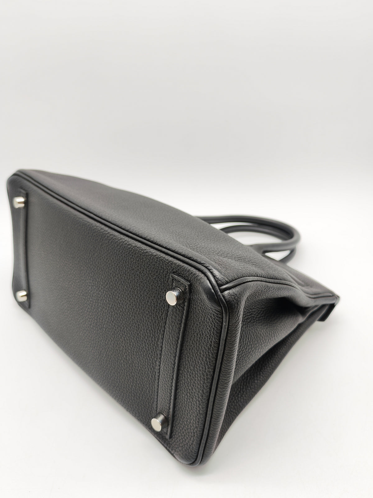 Hermes Birkin 30 Retourne in Black Togo Leather Palladium Hardware Stamp A (2017)