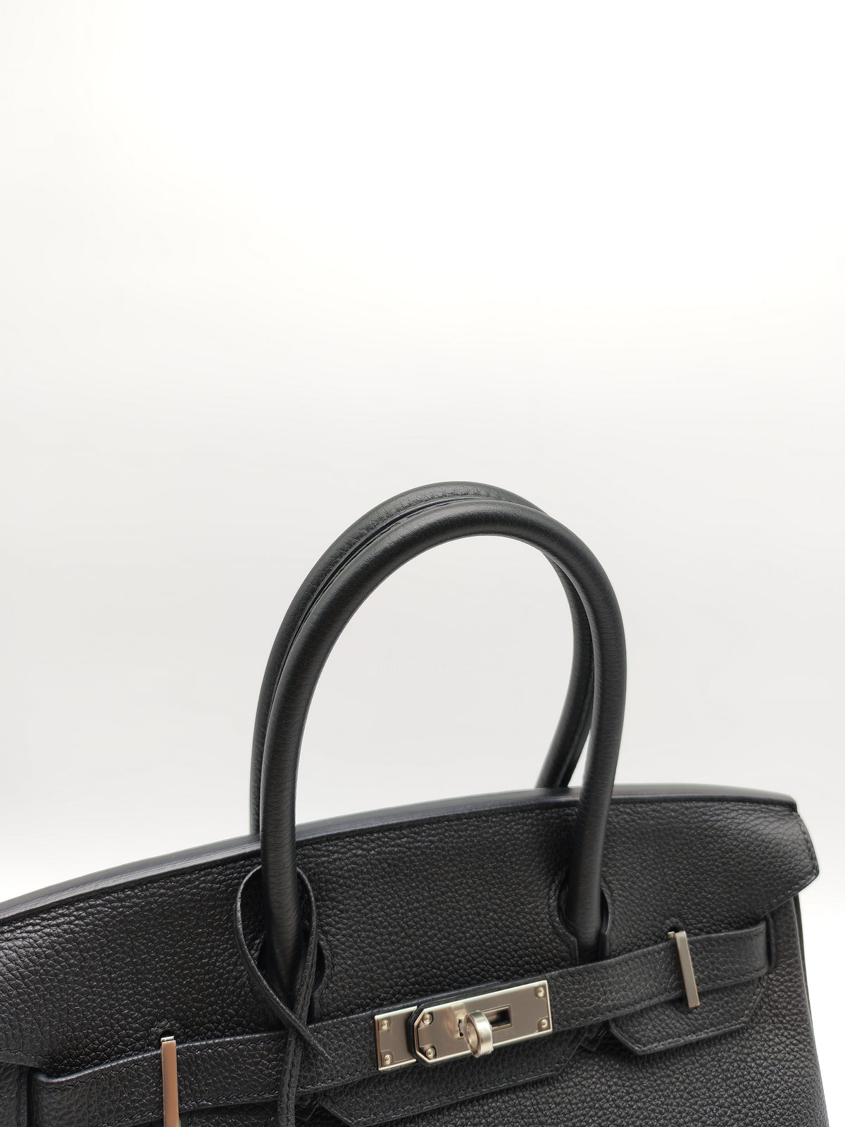 Hermes Birkin 30 Retourne in Black Togo Leather Palladium Hardware Stamp A (2017)