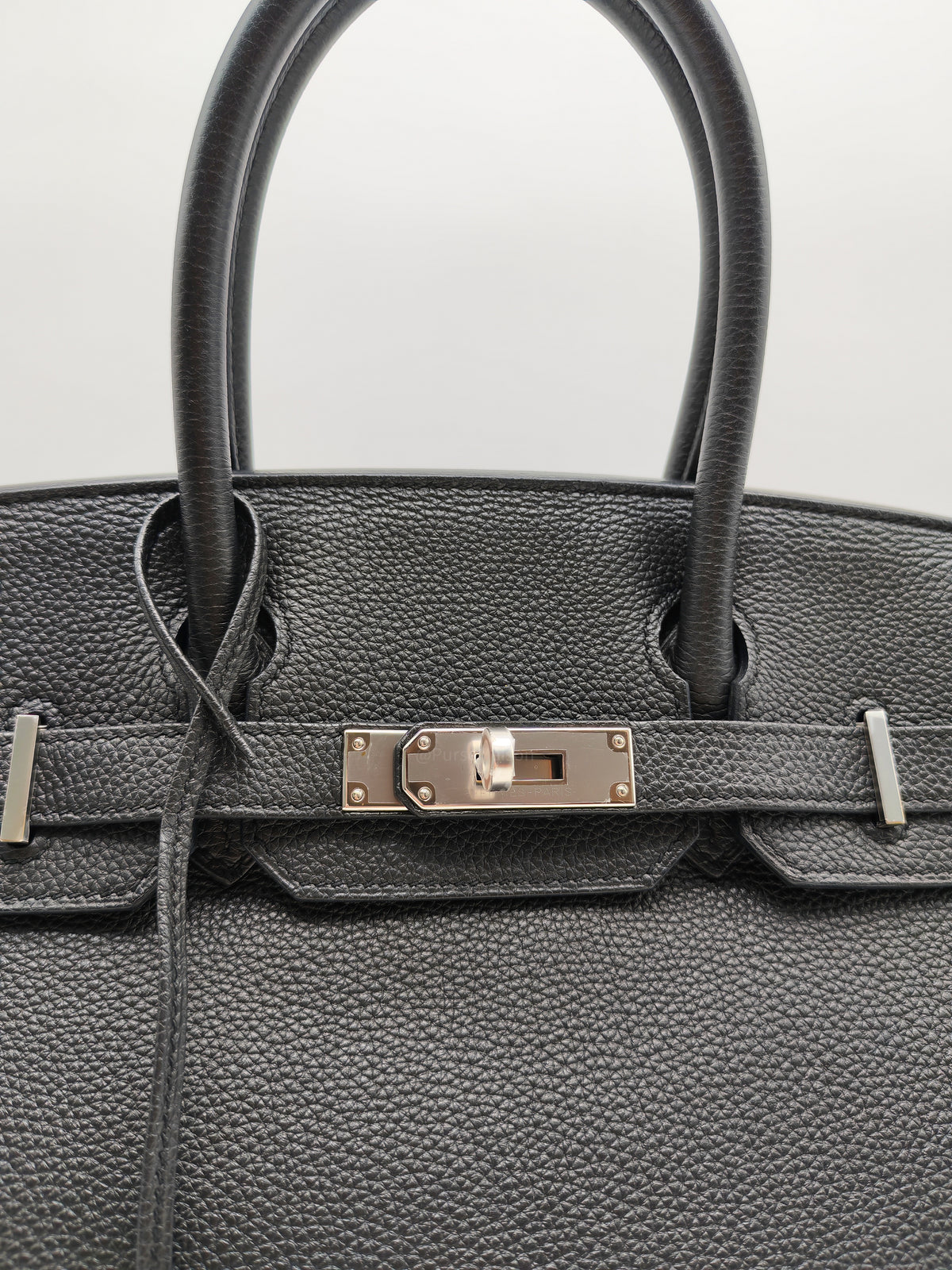Hermes Birkin 30 Retourne in Black Togo Leather Palladium Hardware Stamp A (2017)