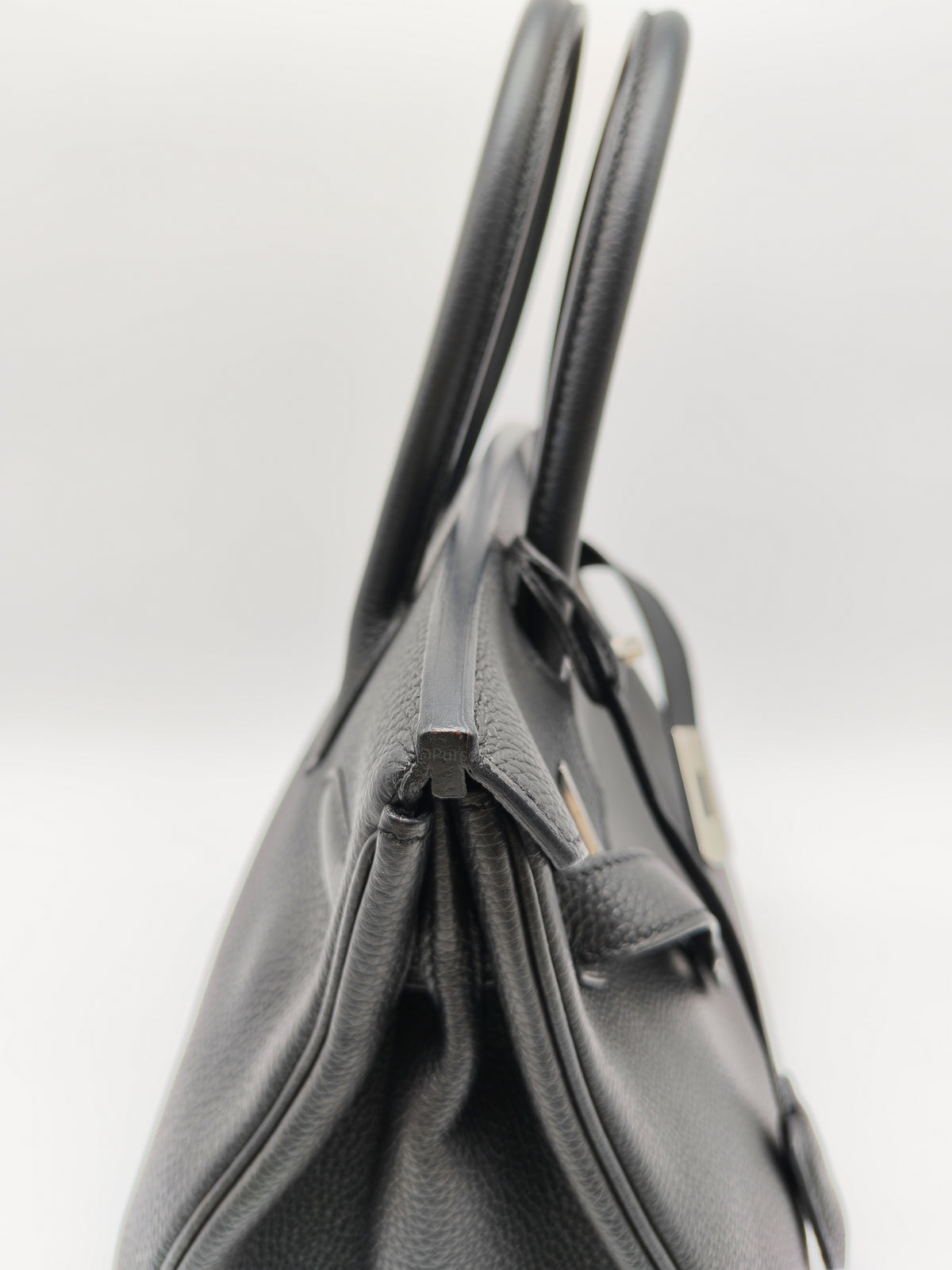 Hermes Birkin 30 Retourne in Black Togo Leather Palladium Hardware Stamp A (2017)