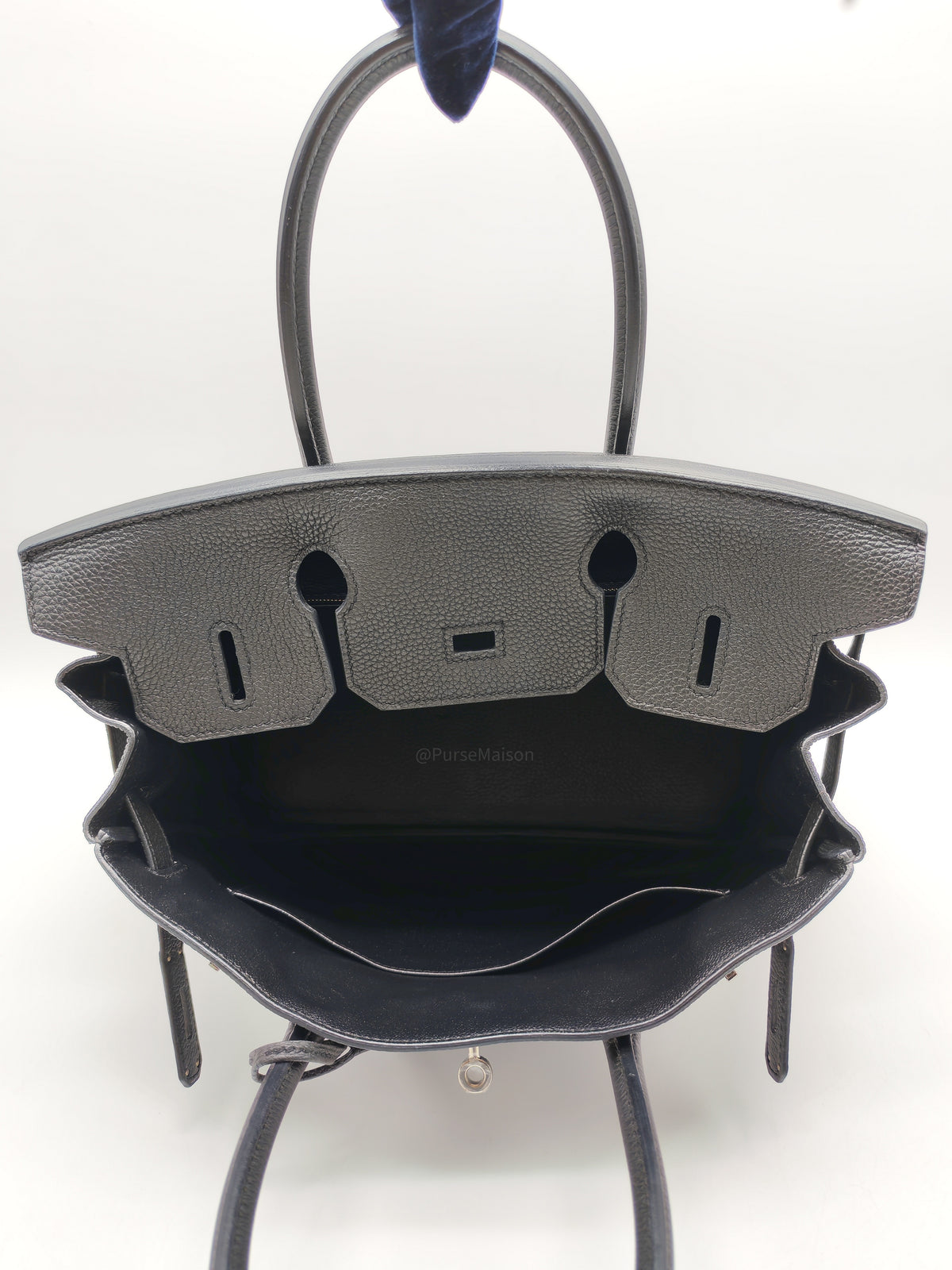 Hermes Birkin 30 Retourne in Black Togo Leather Palladium Hardware Stamp A (2017)