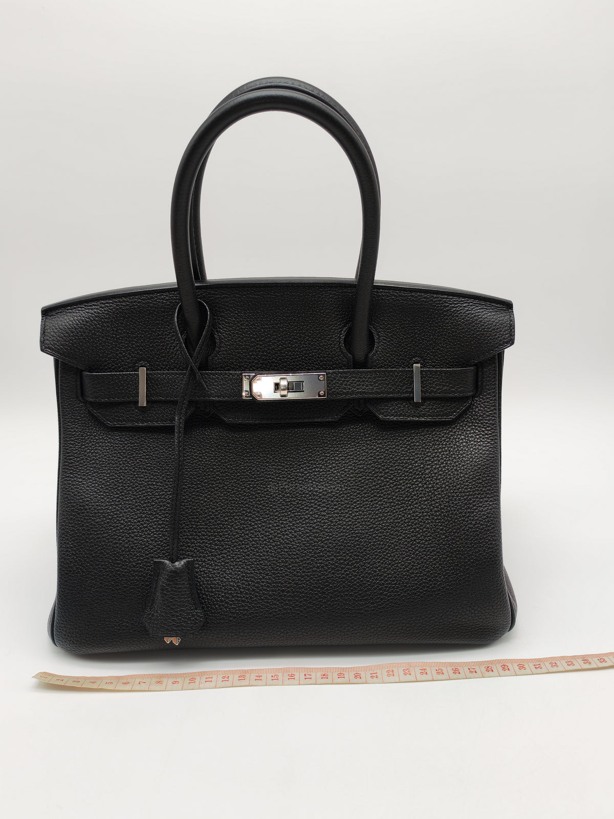 Hermes Birkin 30 Retourne in Black Togo Leather Palladium Hardware Stamp A (2017)