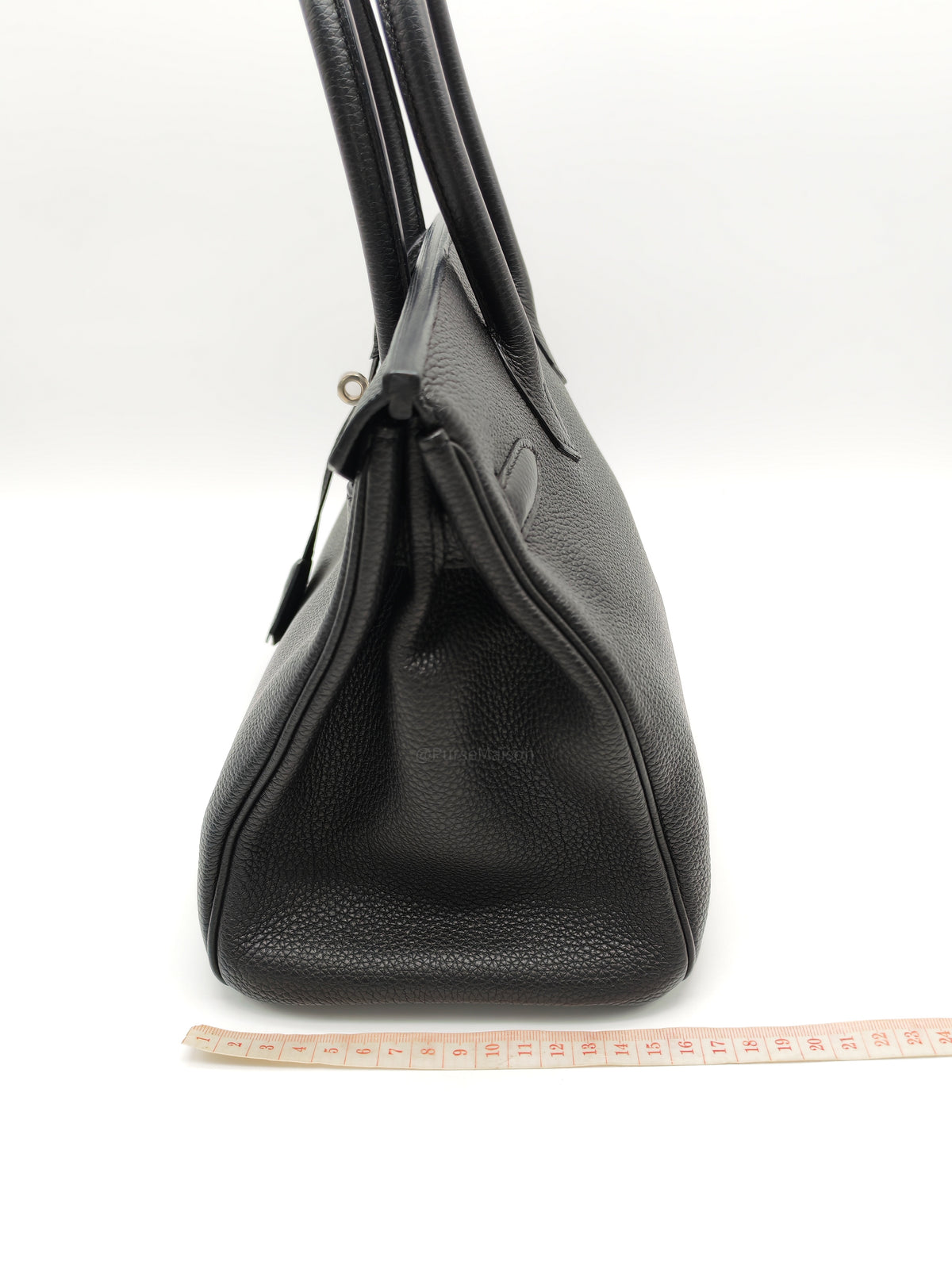 Hermes Birkin 30 Retourne in Black Togo Leather Palladium Hardware Stamp A (2017)