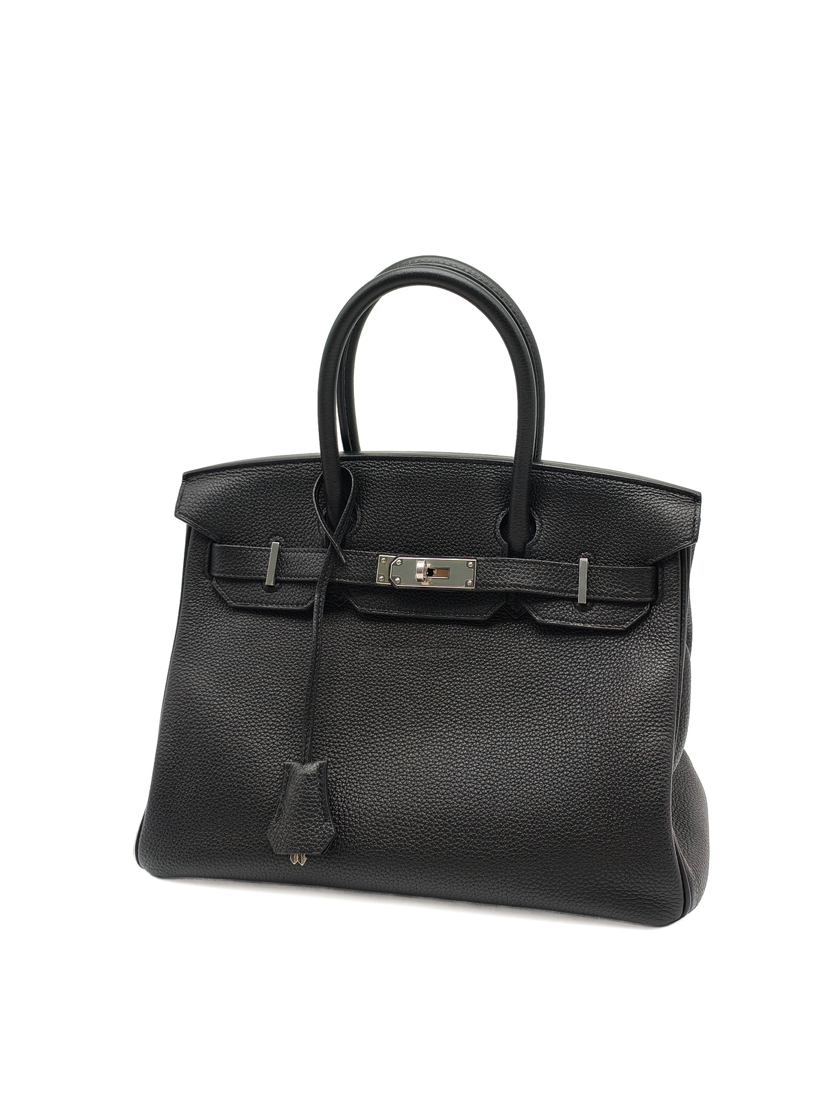 Hermes Birkin 30 Retourne in Black Togo Leather Palladium Hardware Stamp A (2017)