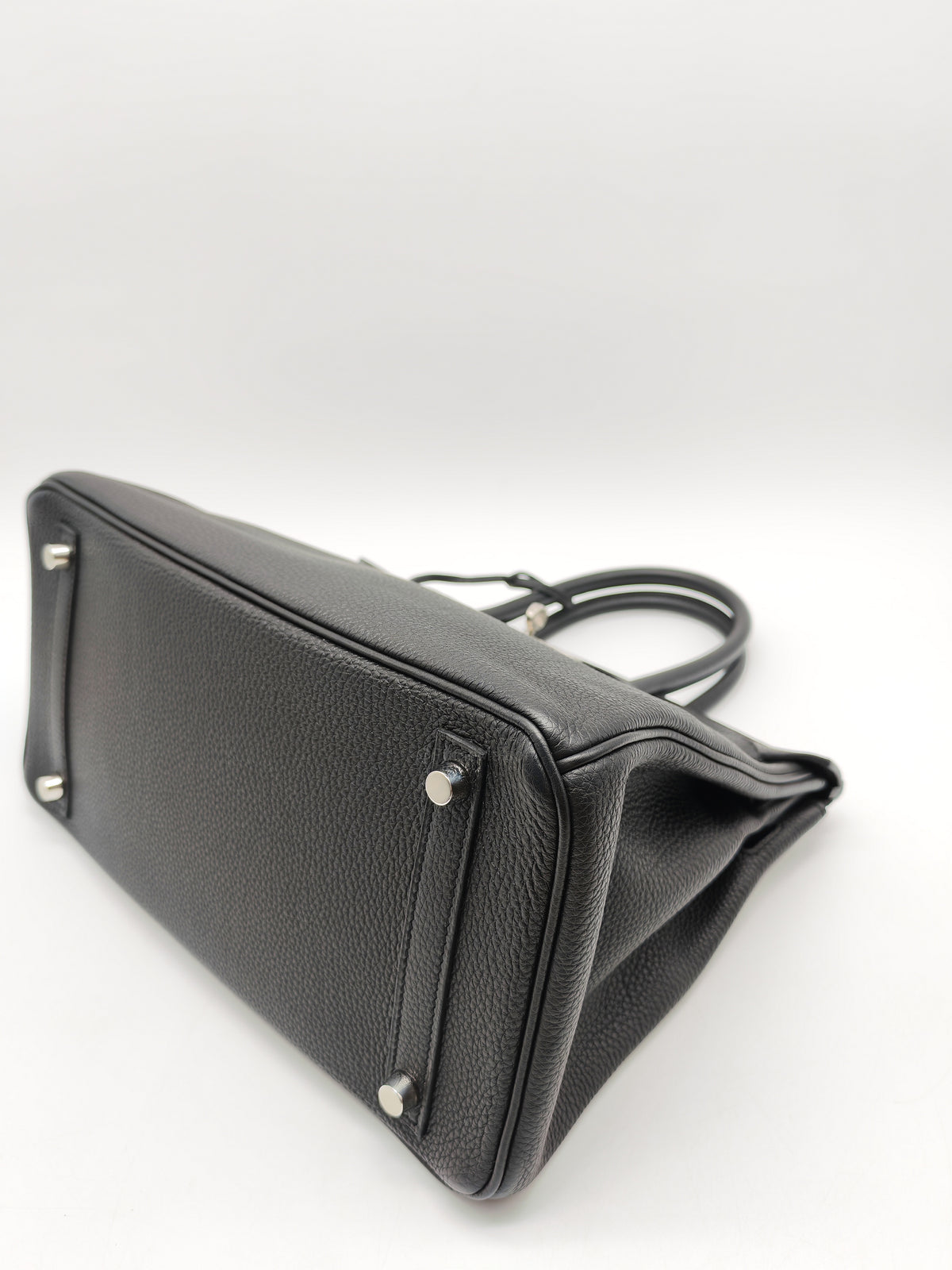 Hermes Birkin 30 Retourne in Black Togo Leather Palladium Hardware Stamp A (2017)