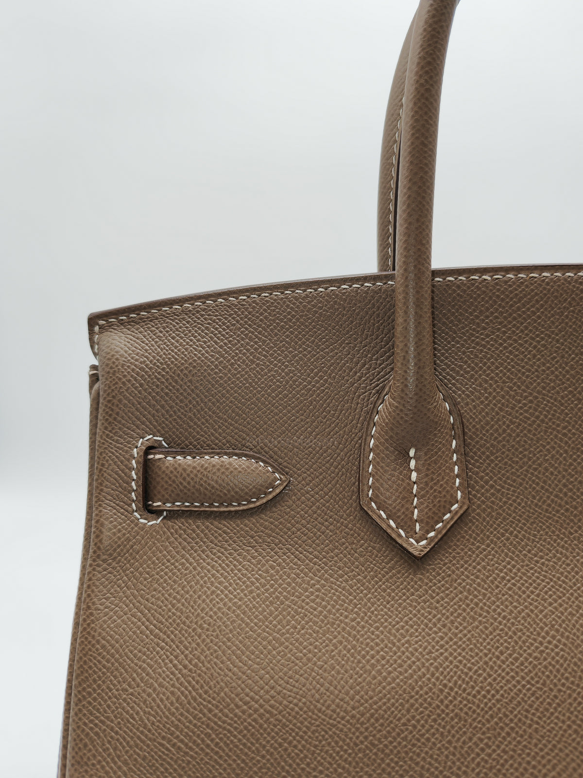 Hermes Birkin 30 Retourne in Etoupe Epsom Leather Gold Hardware Stamp Y (2020)