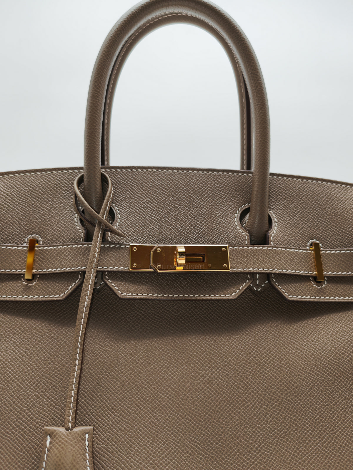 Hermes Birkin 30 Retourne in Etoupe Epsom Leather Gold Hardware Stamp Y (2020)