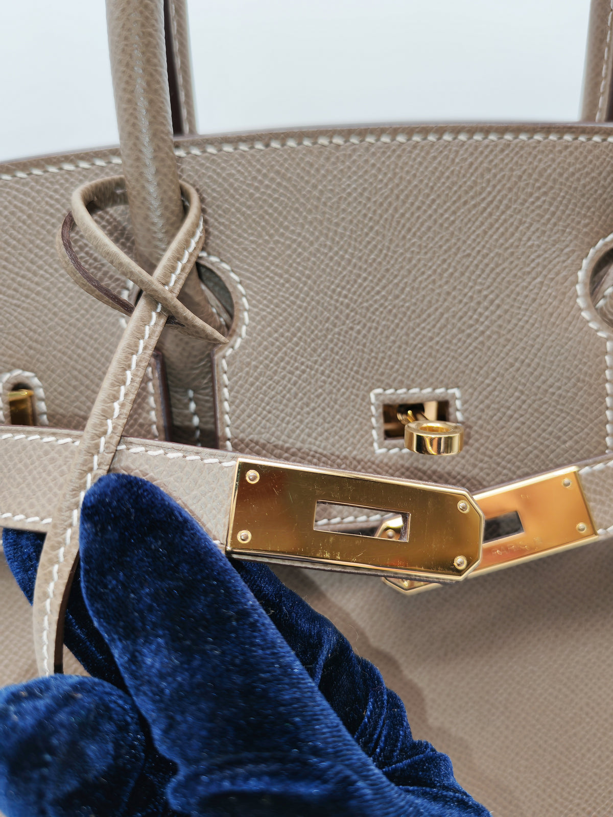Hermes Birkin 30 Retourne in Etoupe Epsom Leather Gold Hardware Stamp Y (2020)