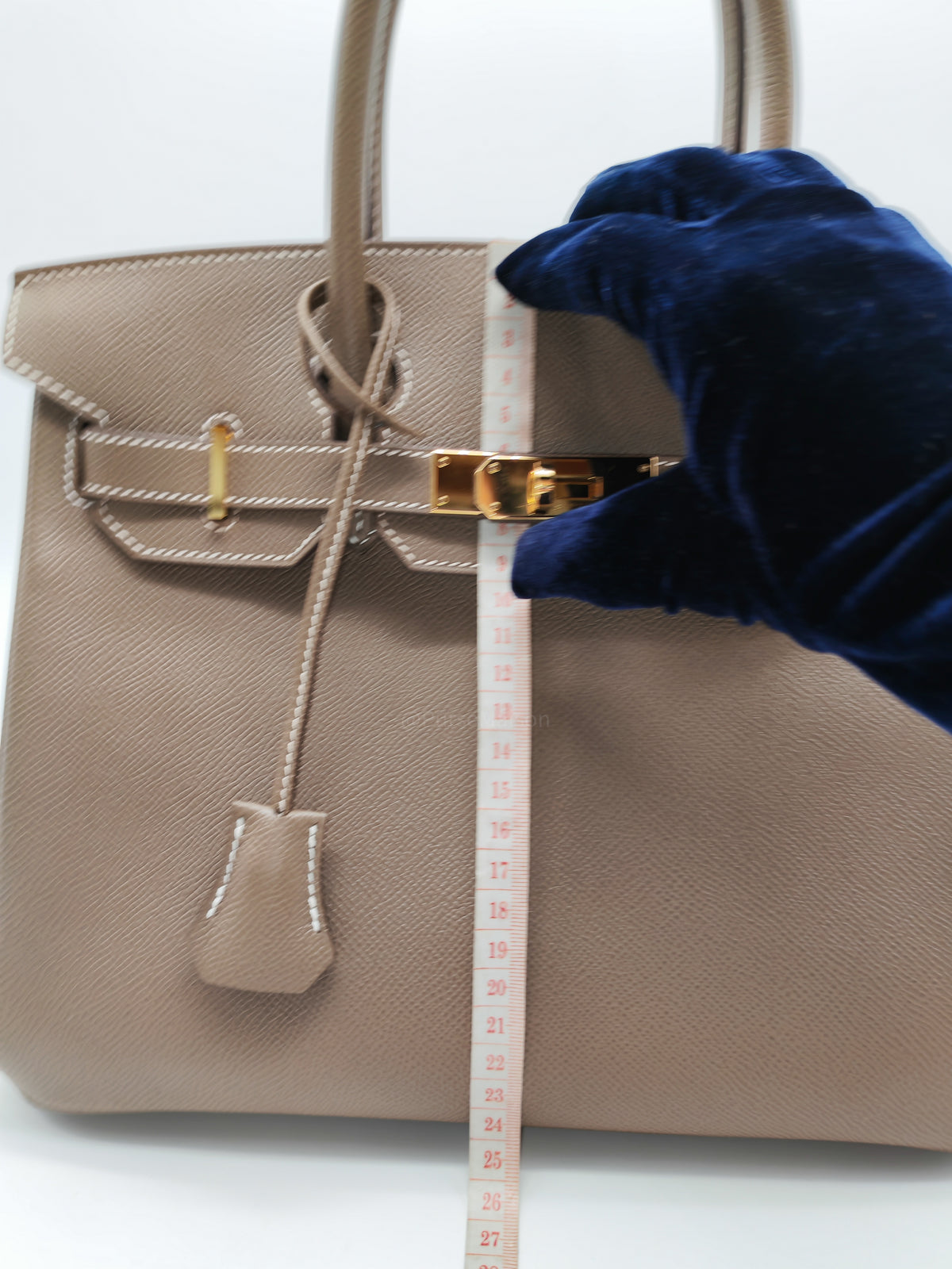 Hermes Birkin 30 Retourne in Etoupe Epsom Leather Gold Hardware Stamp Y (2020)