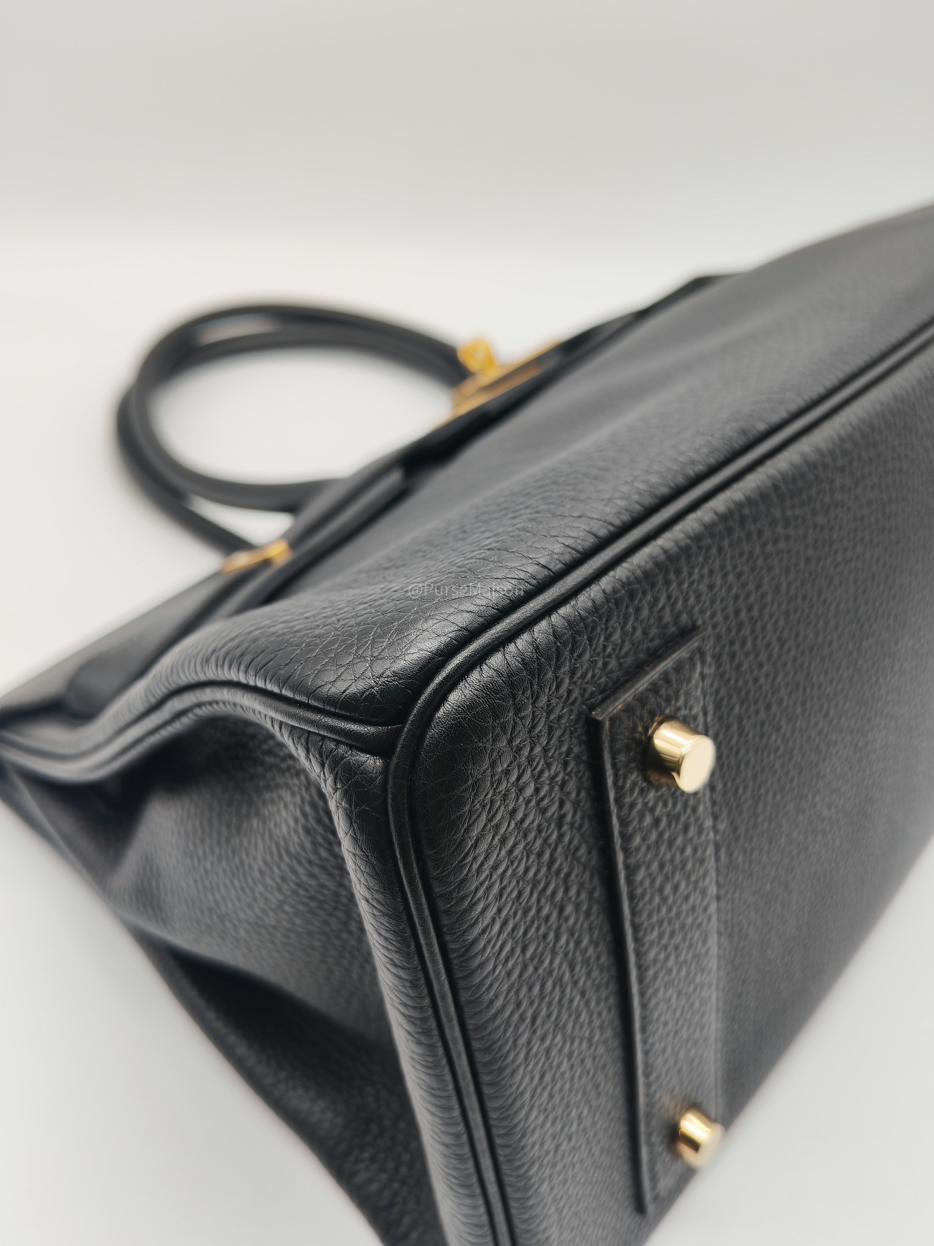 Hermes Birkin 42 The Shoulder in Black Togo LeatherGold Hardware Stamp Q Square(2013)