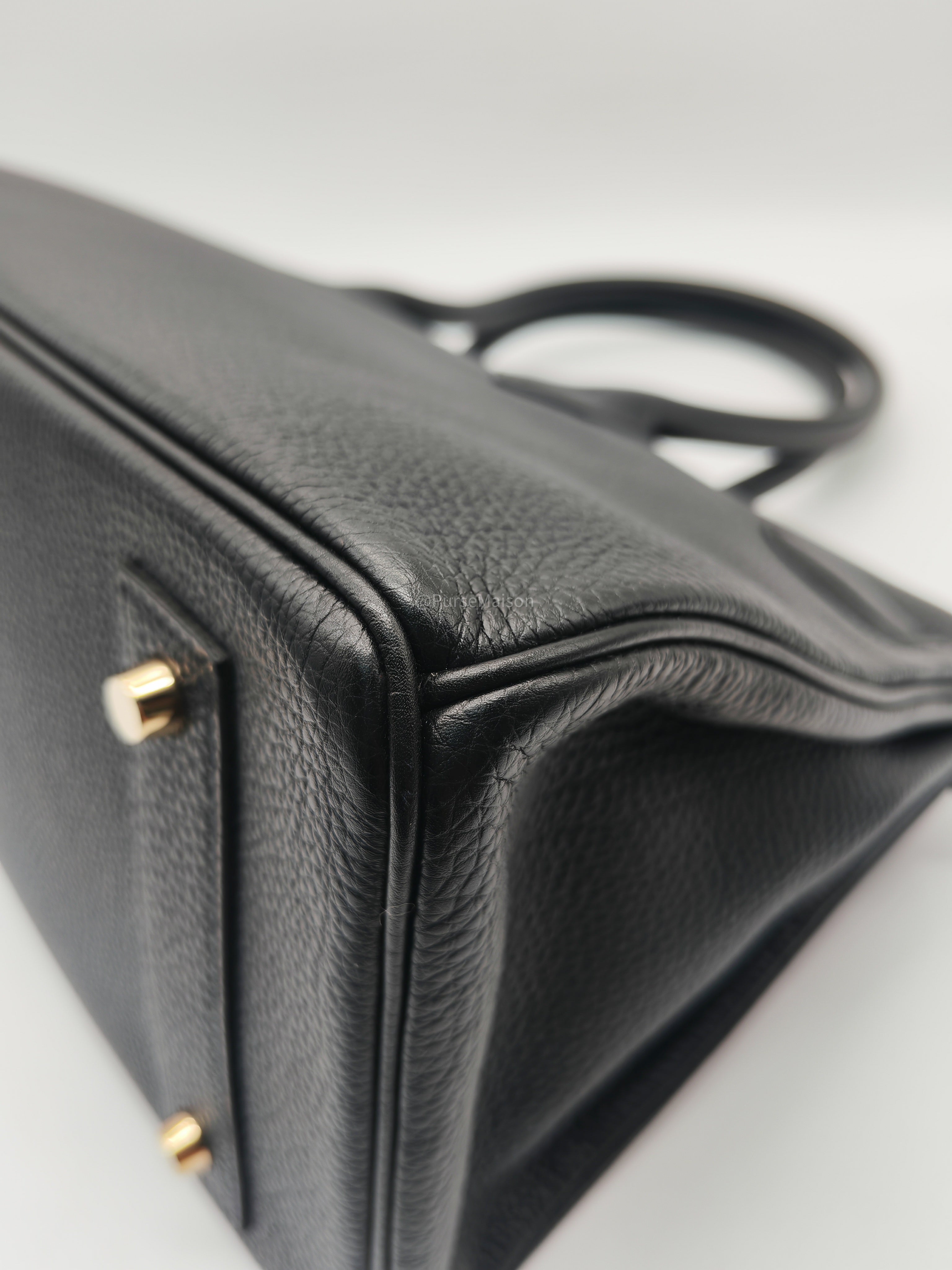 Hermes Birkin 42 The Shoulder in Black Togo LeatherGold Hardware Stamp Q Square(2013)