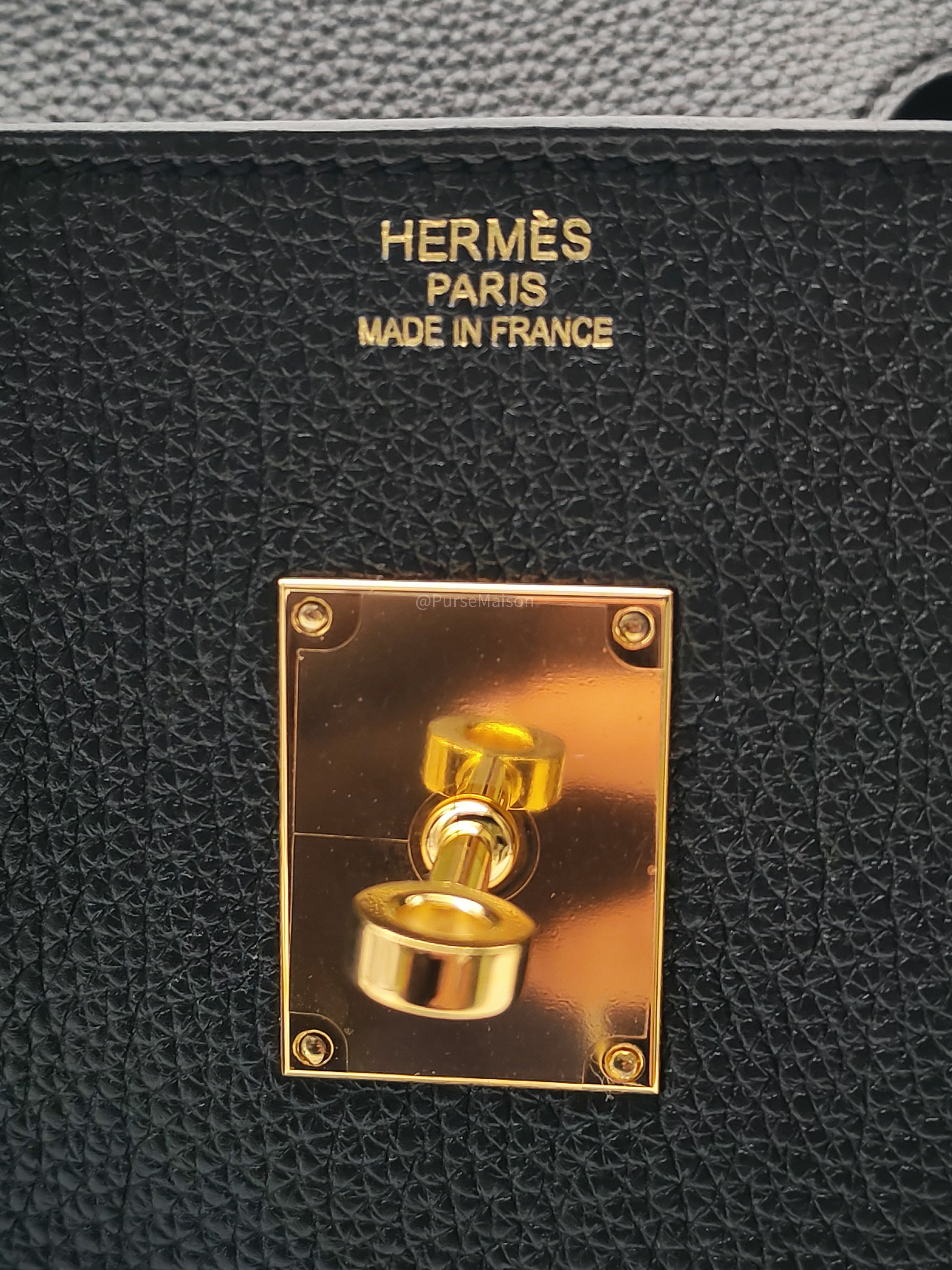 Hermes Birkin 42 The Shoulder in Black Togo LeatherGold Hardware Stamp Q Square(2013)
