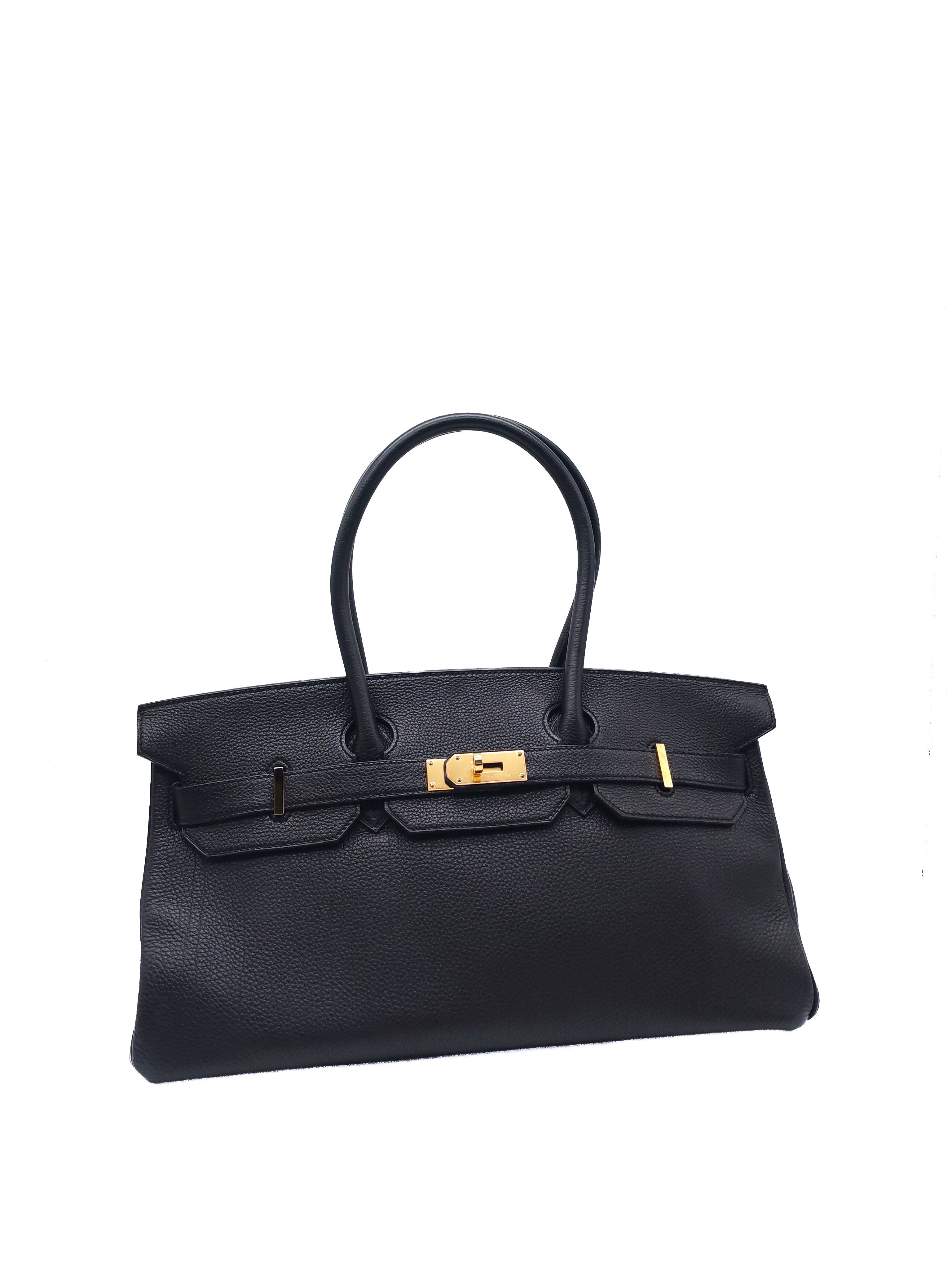 Hermes Birkin 42 The Shoulder in Black Togo LeatherGold Hardware Stamp Q Square(2013)