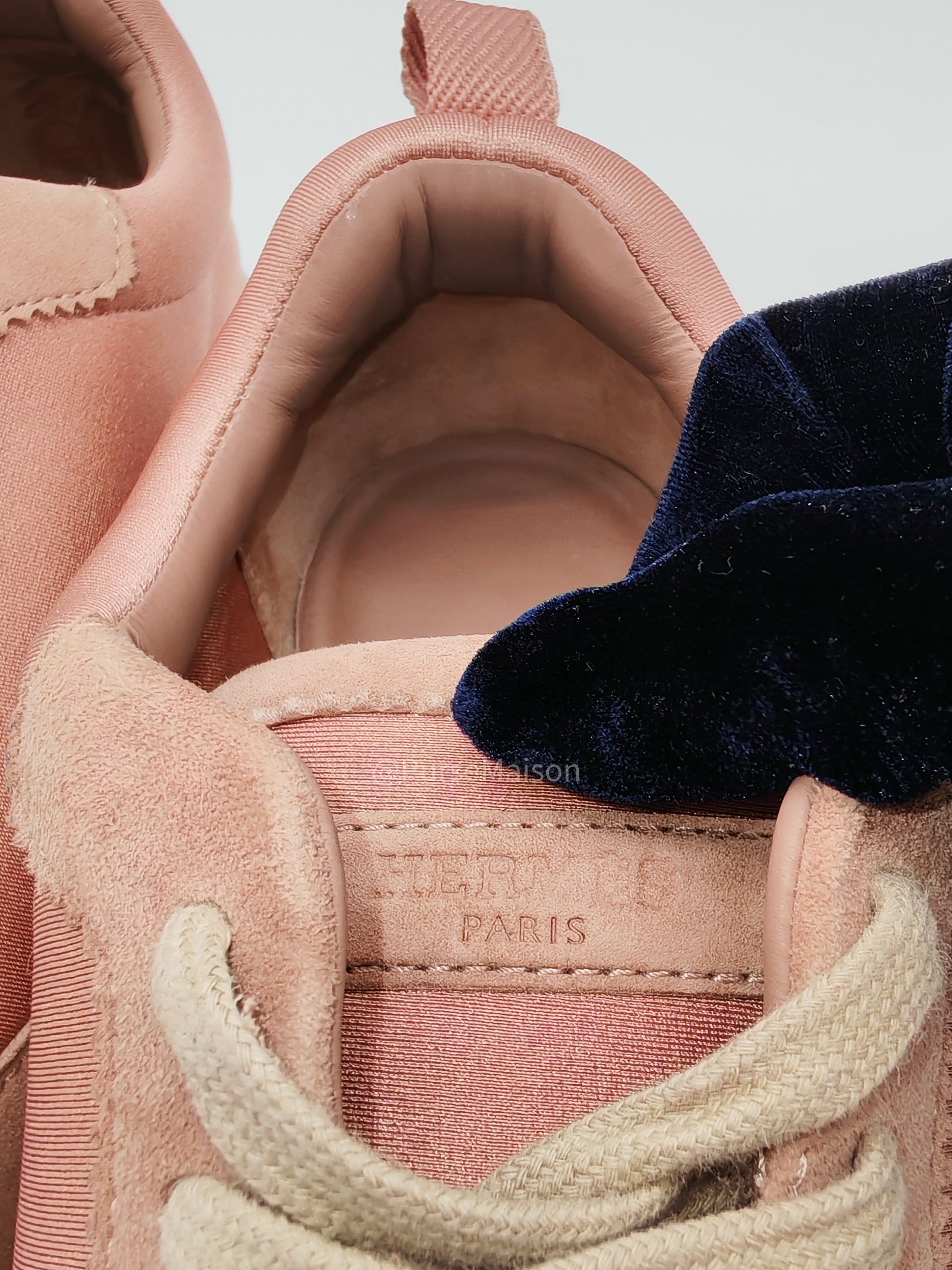 Hermes Rose Bouncing Sneakers in Pink Suede Size 37 EU (23.8cm)