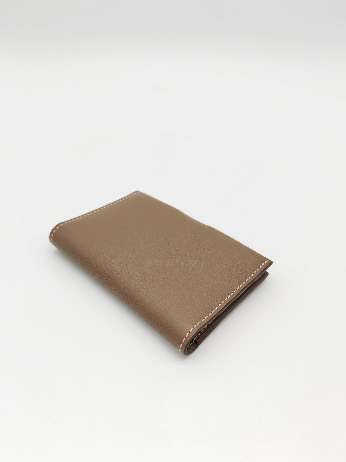 Hermes R.M.S. Card Holder Taupe Evercolor Leather Palladium Hardware Stamp G(2026)