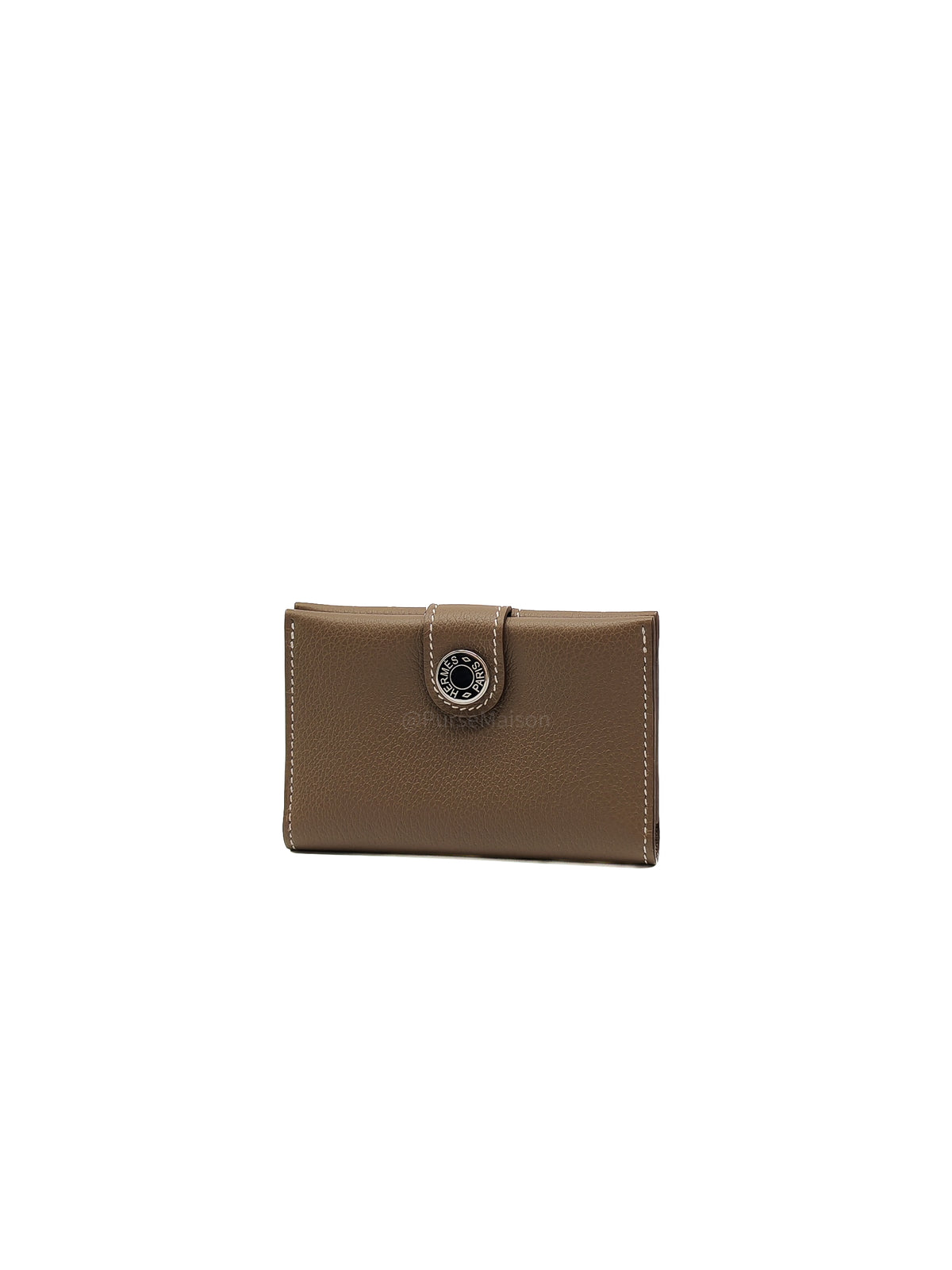Hermes R.M.S. Card Holder Taupe Evercolor Leather Palladium Hardware Stamp G(2026)