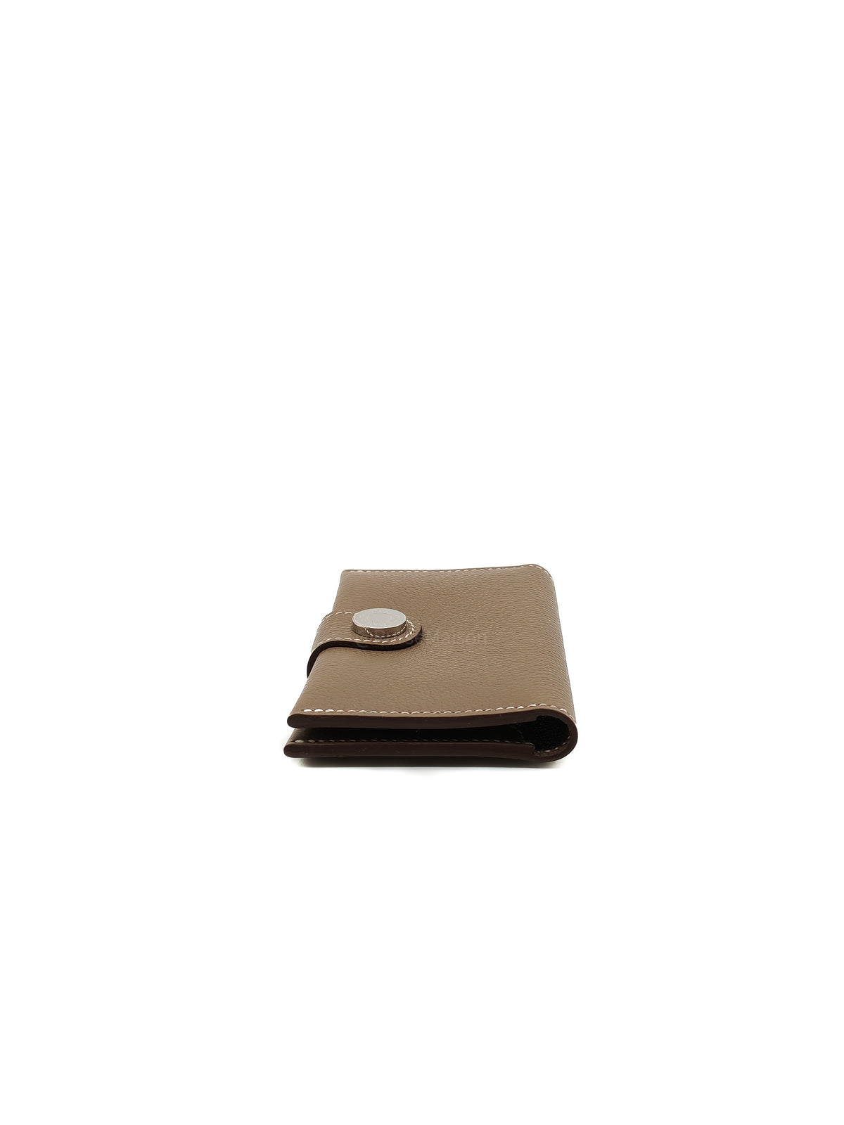 Hermes R.M.S. Card Holder Taupe Evercolor Leather Palladium Hardware Stamp G(2026)