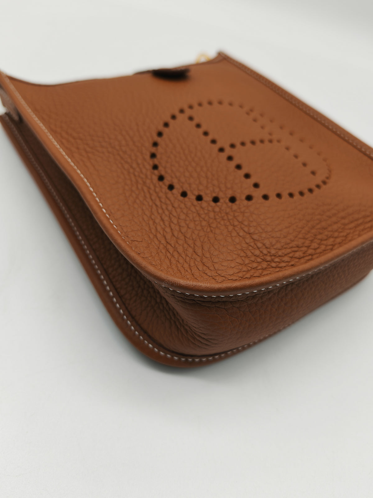 Hermes Evelyne TPM in Gold Taurillon Clemence Leather and Gold Hardware Stamp G (2026)
