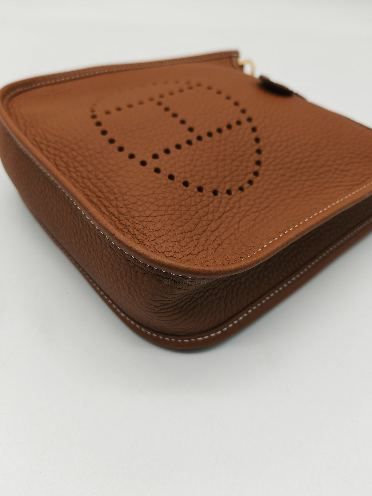 Hermes Evelyne TPM in Gold Taurillon Clemence Leather and Gold Hardware Stamp G (2026)