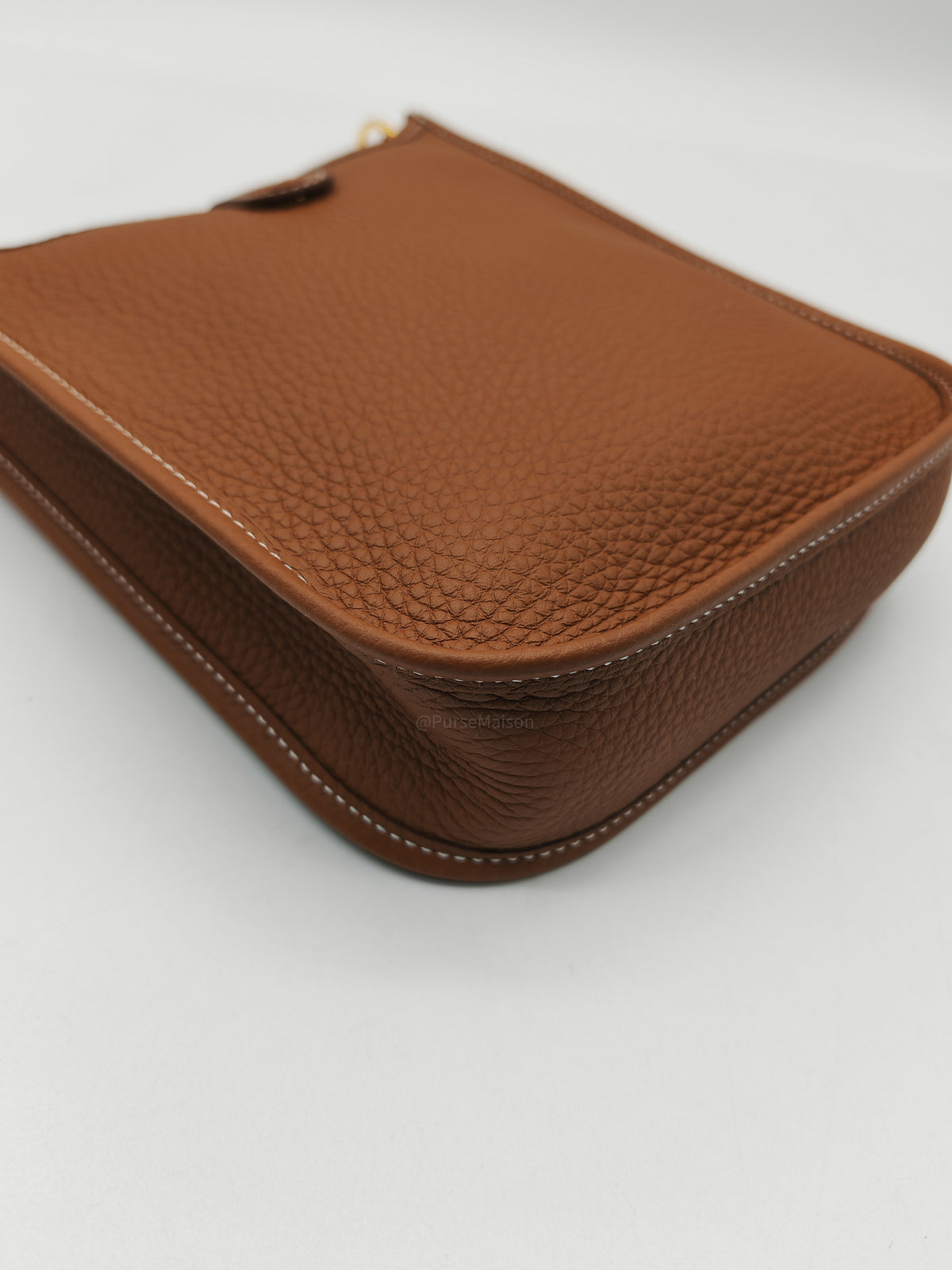 Hermes Evelyne TPM in Gold Taurillon Clemence Leather and Gold Hardware Stamp G (2026)