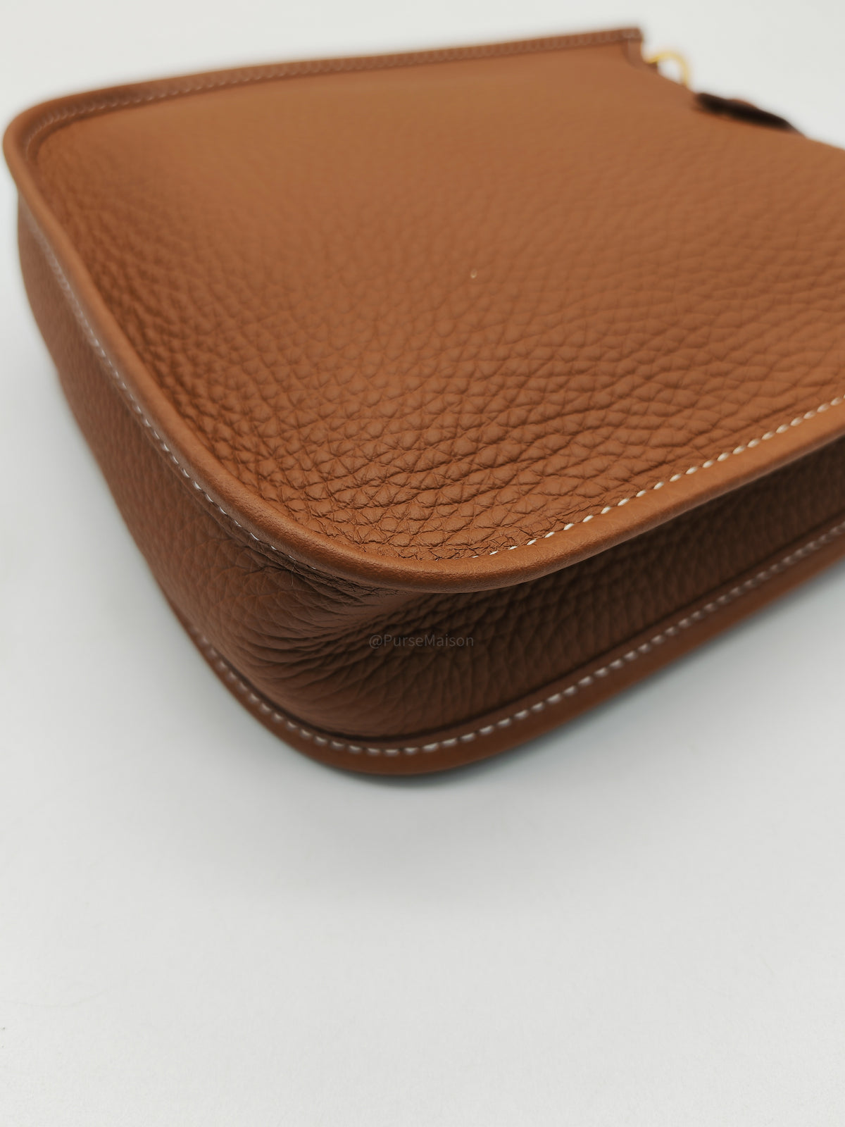Hermes Evelyne TPM in Gold Taurillon Clemence Leather and Gold Hardware Stamp G (2026)