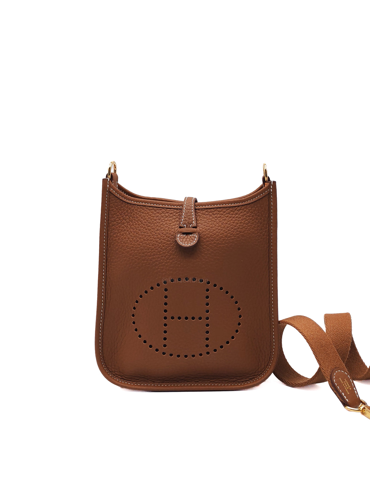 Hermes Evelyne TPM in Gold Taurillon Clemence Leather and Gold Hardware Stamp G (2026)
