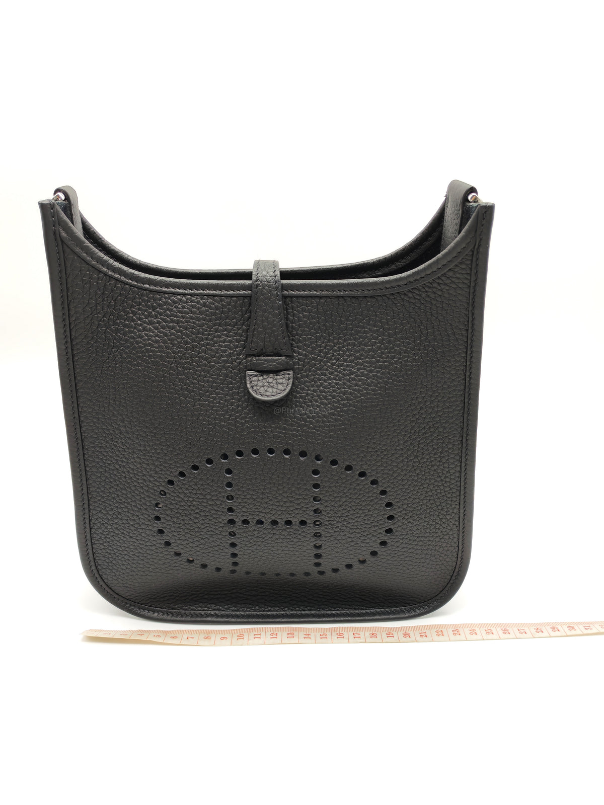 Hermes Evelyne 23 in Black/Noir Taurillon Clemence Leather Palladium Hardware Stamp G(2026)