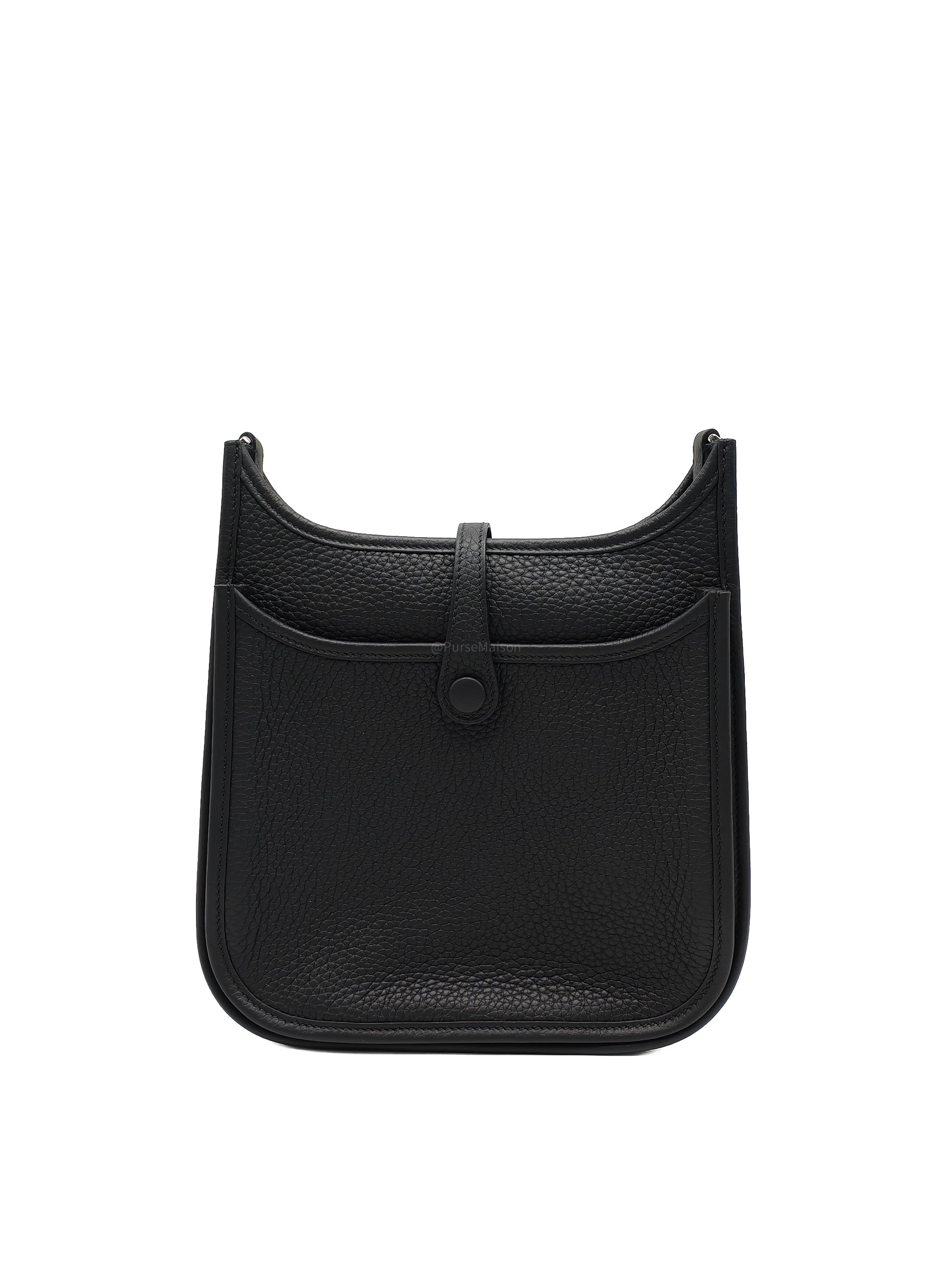 Hermes Evelyne 23 in Black/Noir Taurillon Clemence Leather Palladium Hardware Stamp G(2026)