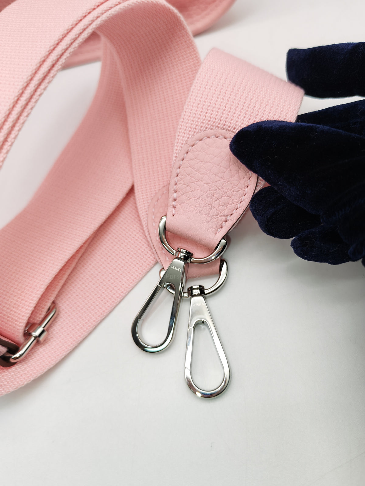 Hermes Evelyne Poche III 23 in Sakura Pink Clemence Leather Palladium Hardware Stamp K (2025)