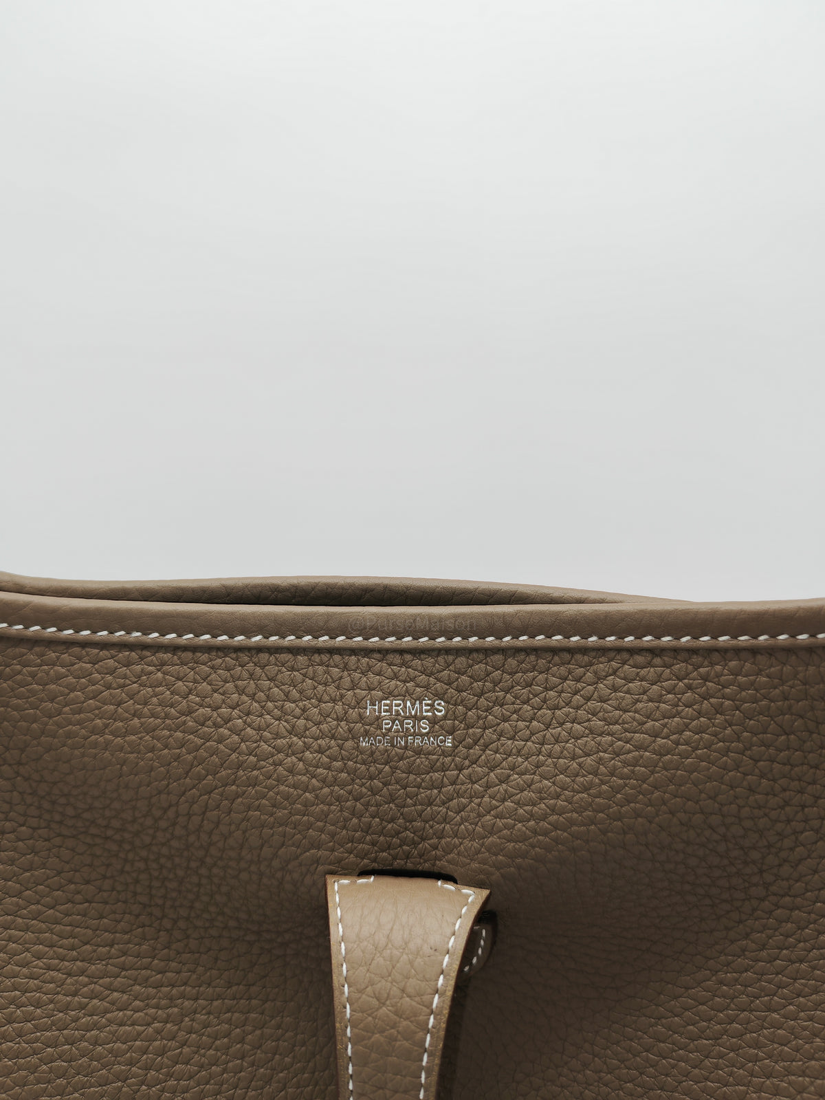 Hermes Evelyne PM in Etoupe Clemence Leather Palladium Hardware Stamp K (2026)