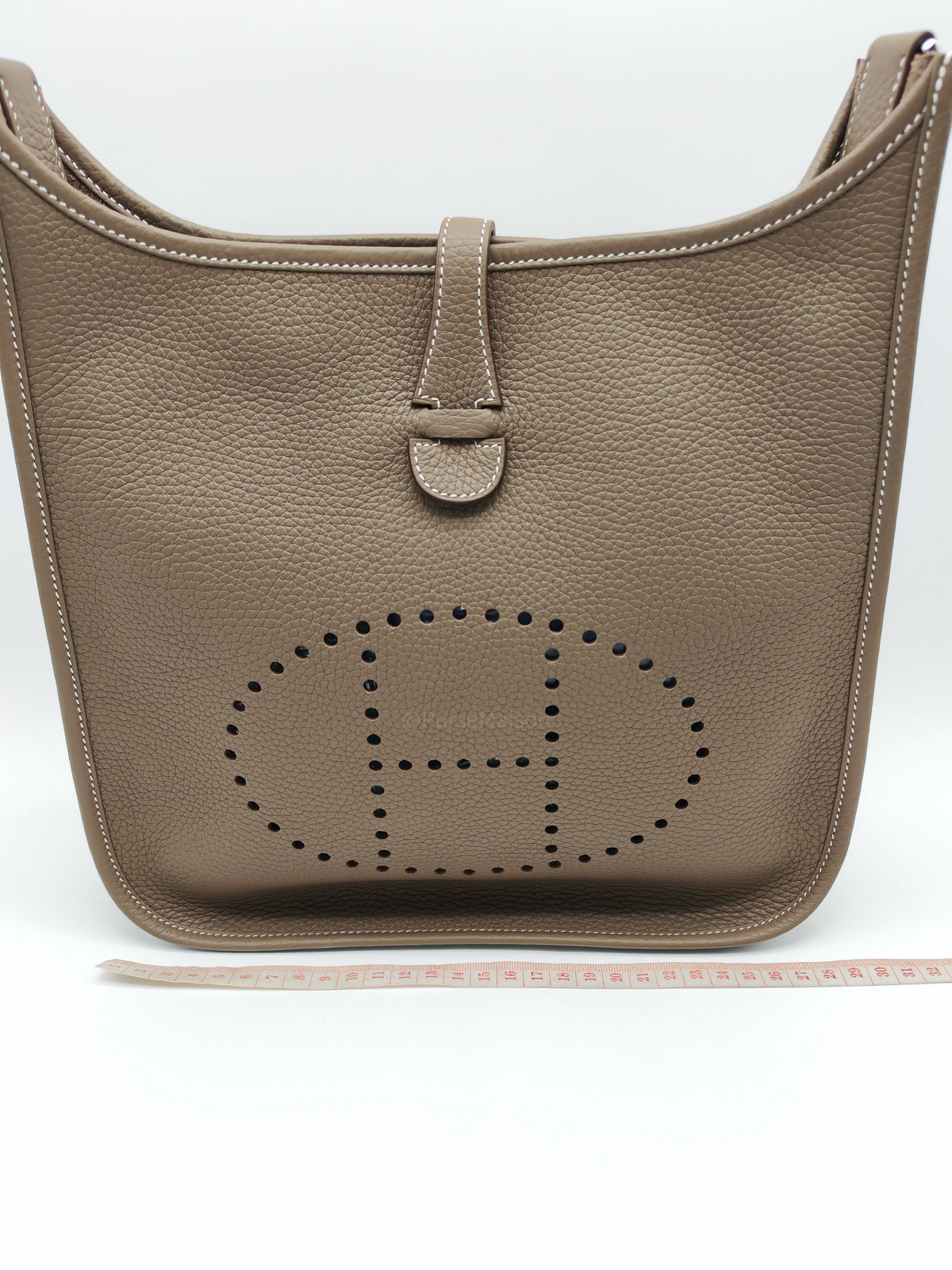 Hermes Evelyne PM in Etoupe Clemence Leather Palladium Hardware Stamp K (2026)