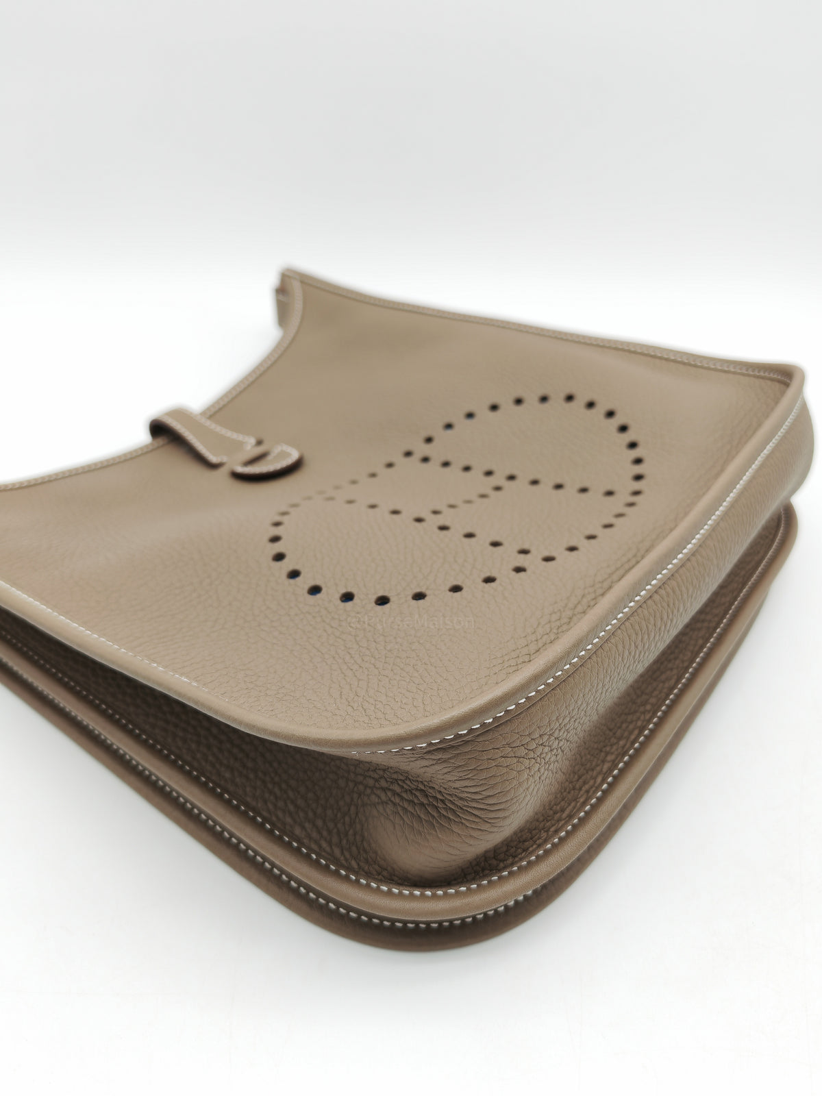 Hermes Evelyne PM in Etoupe Clemence Leather Palladium Hardware Stamp K (2026)